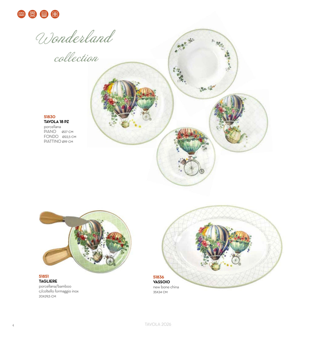 SET DE MESA 18 PZAS WONDERLAND PORCELANA — brandani-catalogo-tavola-2026 pág. 6