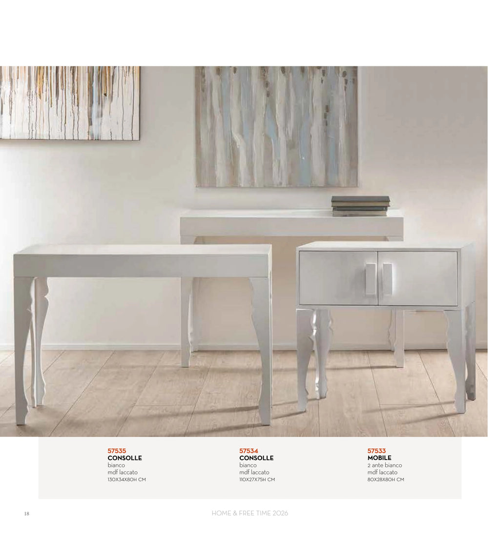 CONSOLA LACADA BLANCA P. MDF. 1,10 — brandani-catalogo-home-2026 pág. 16