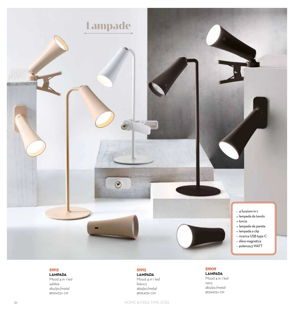 LAMPARA LED 4 EN 1 NEGRA — brandani-catalogo-home-2026 pág. 26