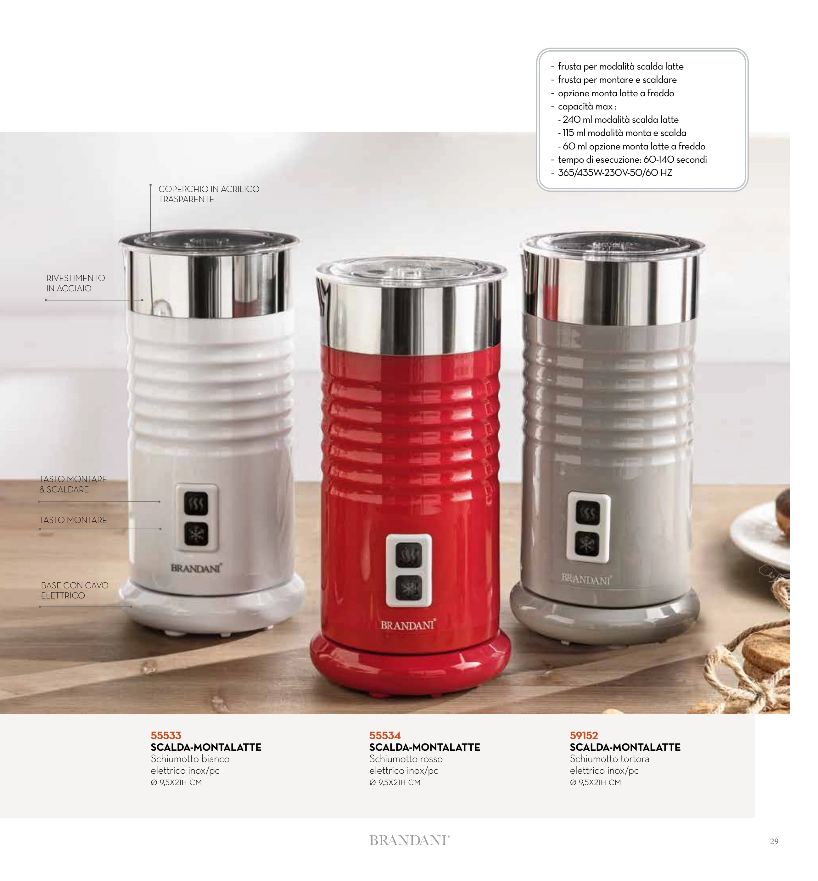 ESPUMADOR DE LECHE ROJO INOX ROJO  INOX/PC — rbsi pág. 31