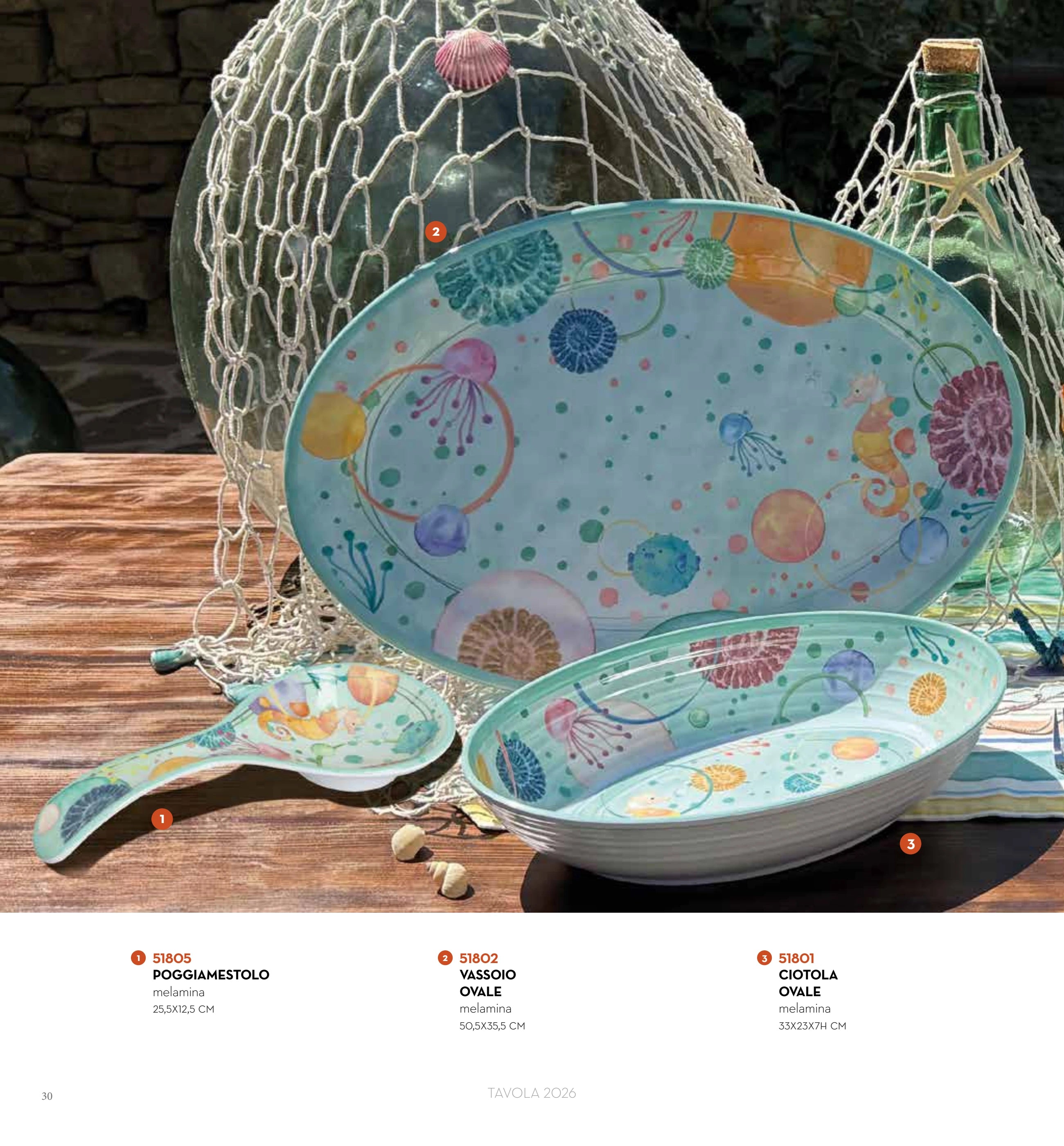 ENSALADERA OVALADA BOLLICINE 33 x 23 x 7 h CMS MELAMINA — brandani-catalogo-tavola-2026 pág. 33