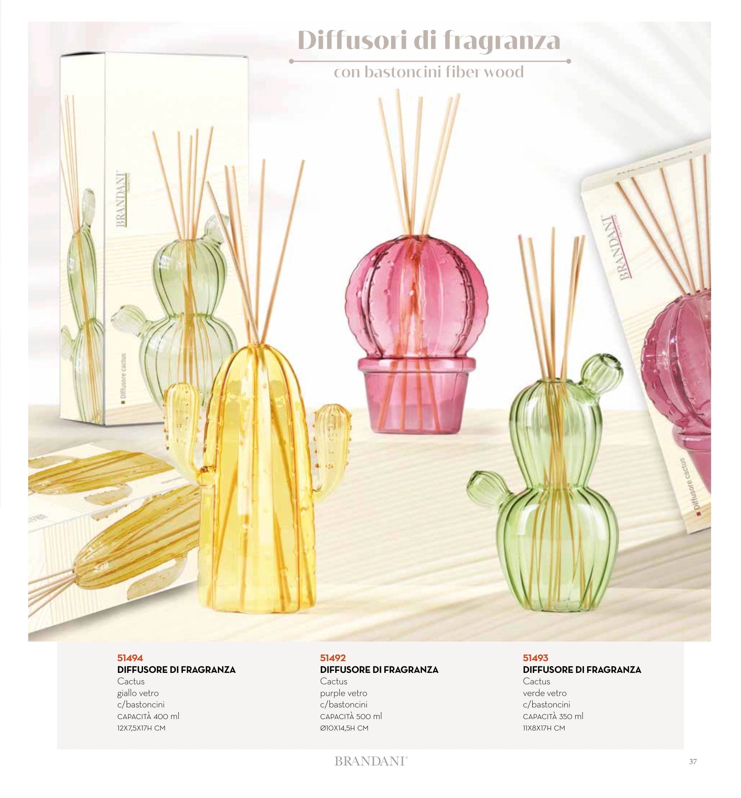 DIFUSOR DE FRAGANCIA CACTUS LILA C/MIKADOS — brandani-catalogo-home-2026 pág. 36