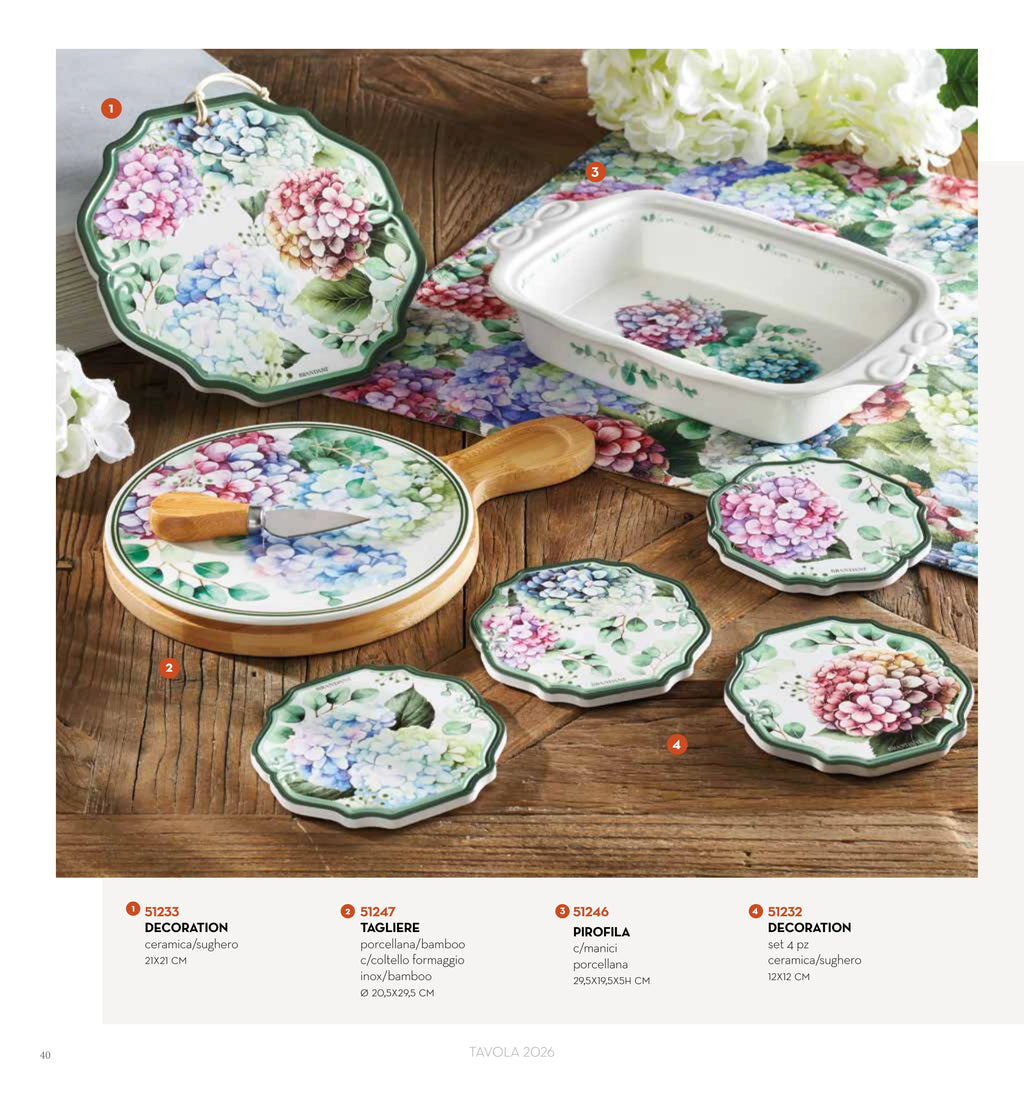 SET 4 PZAS SOTOVASOS FLORA — brandani-catalogo-tavola-2026 pág. 42