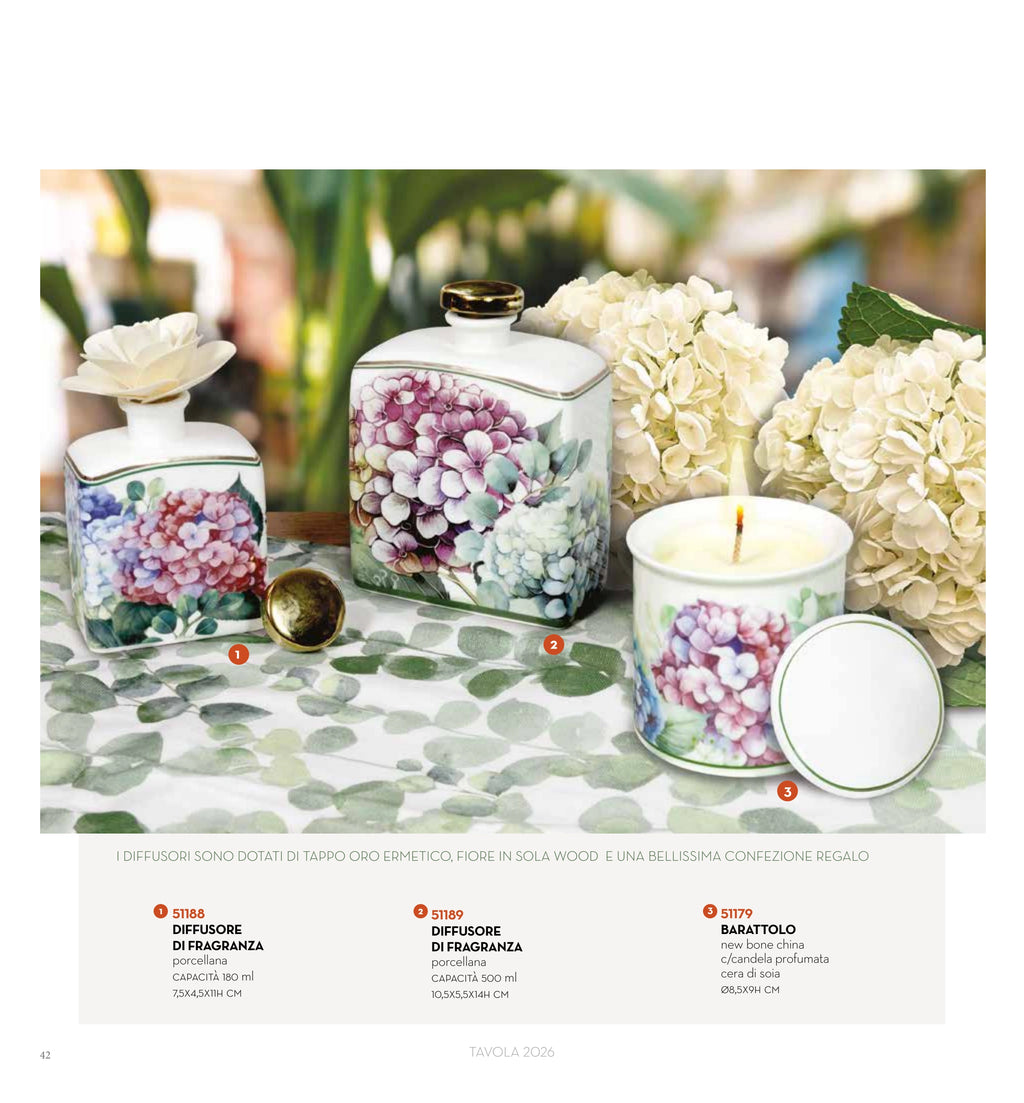 VELA FLORA CON TAPA NEW BONE CHINA — brandani-catalogo-tavola-2026 pág. 44