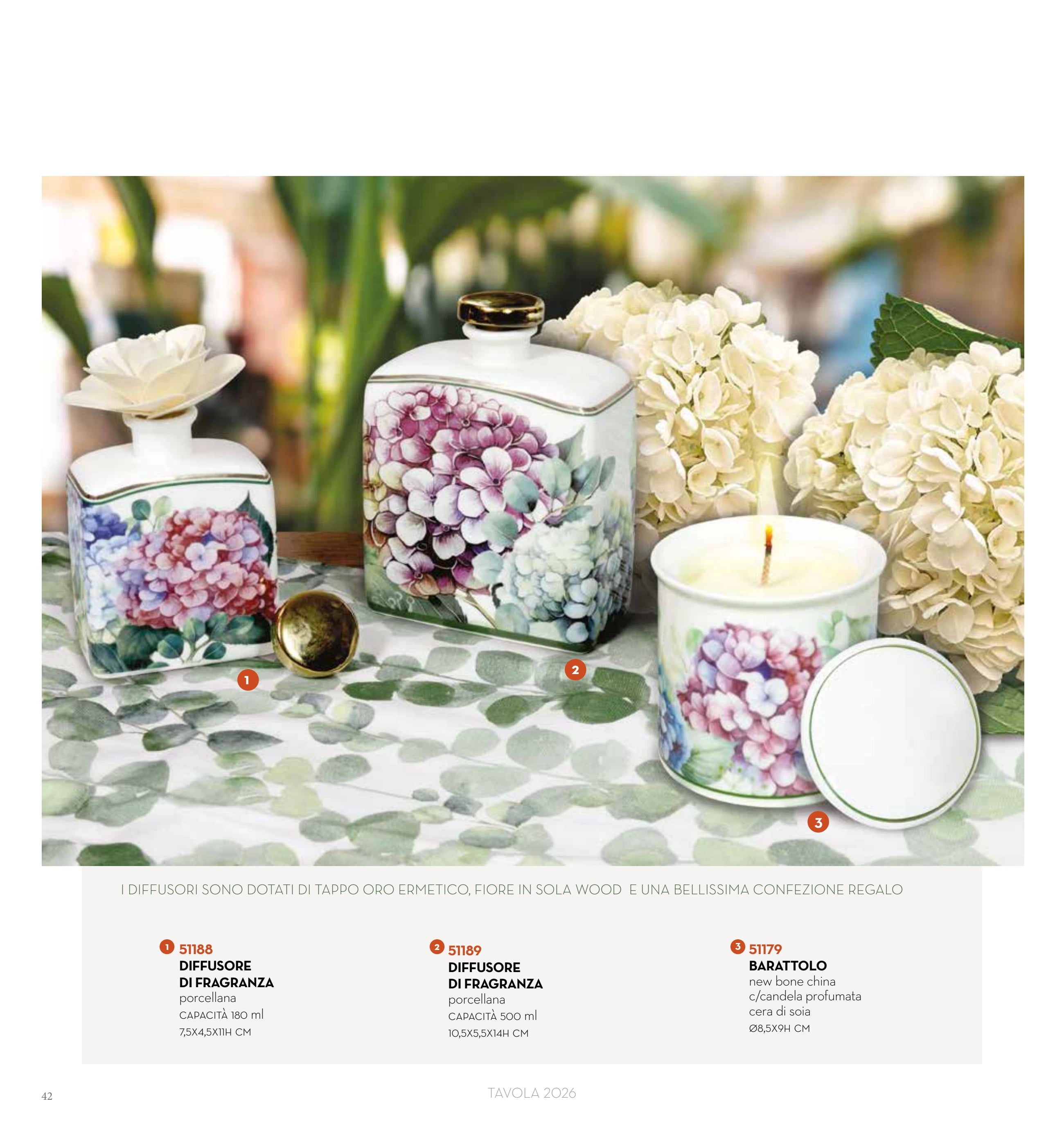 VELA FLORA CON TAPA NEW BONE CHINA — brandani-catalogo-tavola-2026 pág. 44