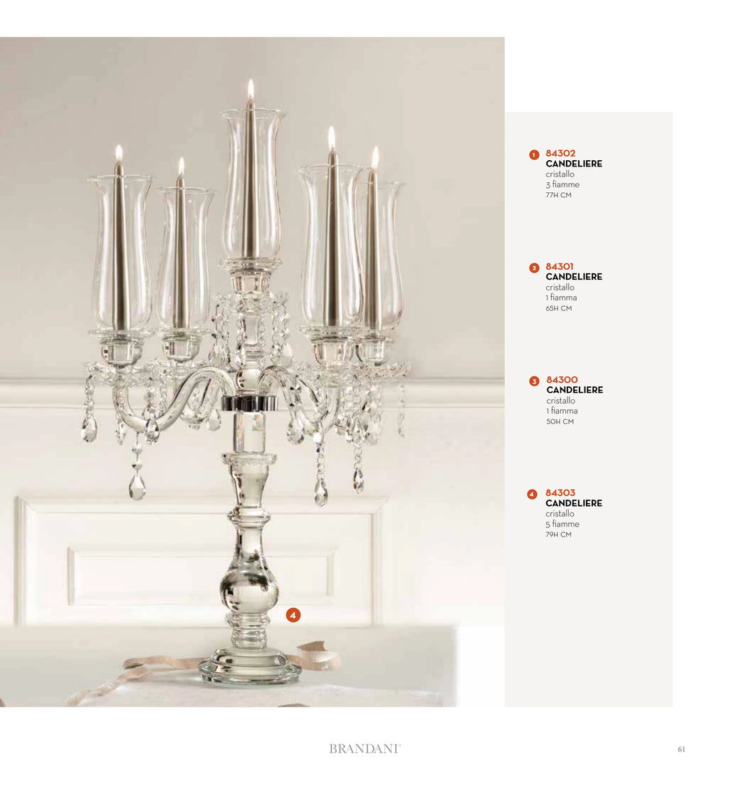 CANDELABRO 12 X 65 CMS CRISTAL (1 vela) — brandani-catalogo-home-2026 pág. 60