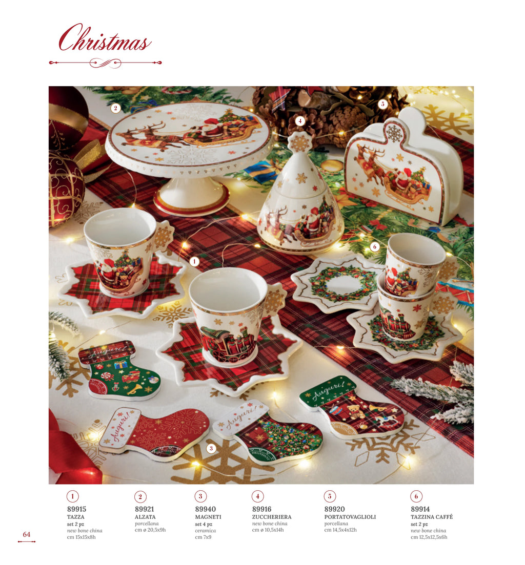 SET 2 TAZAS ESPRESSO C/ PLATO CHRISTMAS — yebw pág. 67