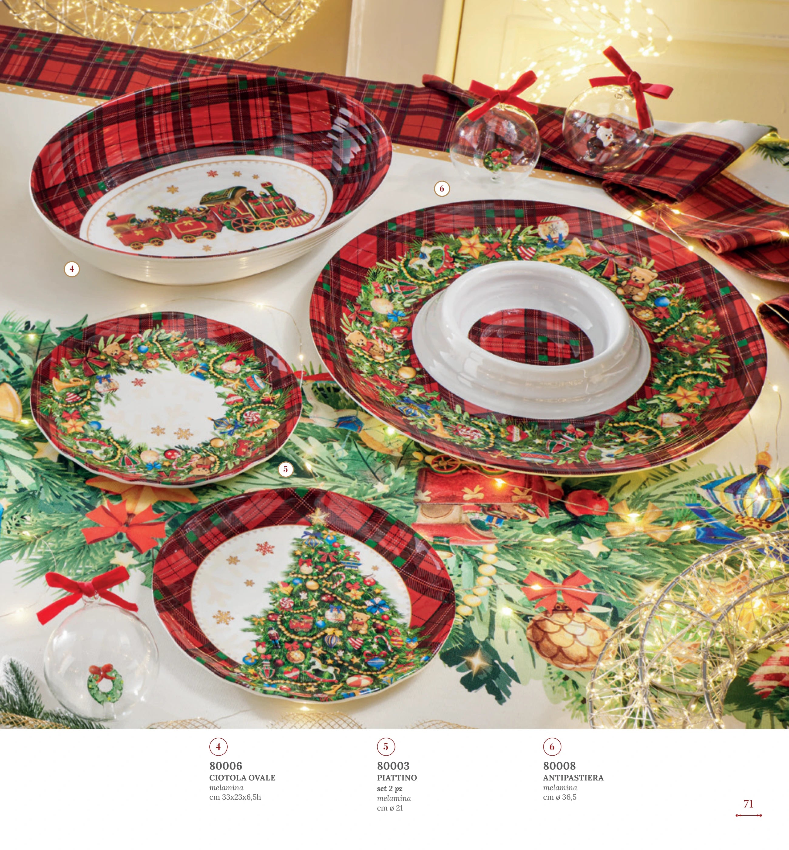 FUENTE OVALADA HONDA CHRISTMAS MELAMINA — yebw pág. 72