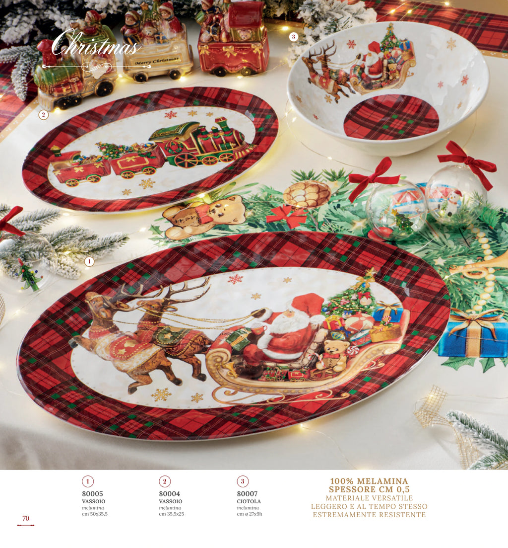 FUENTE OVALADA CHRISTMAS 35,5 X 25 MELAMINA — yebw pág. 73