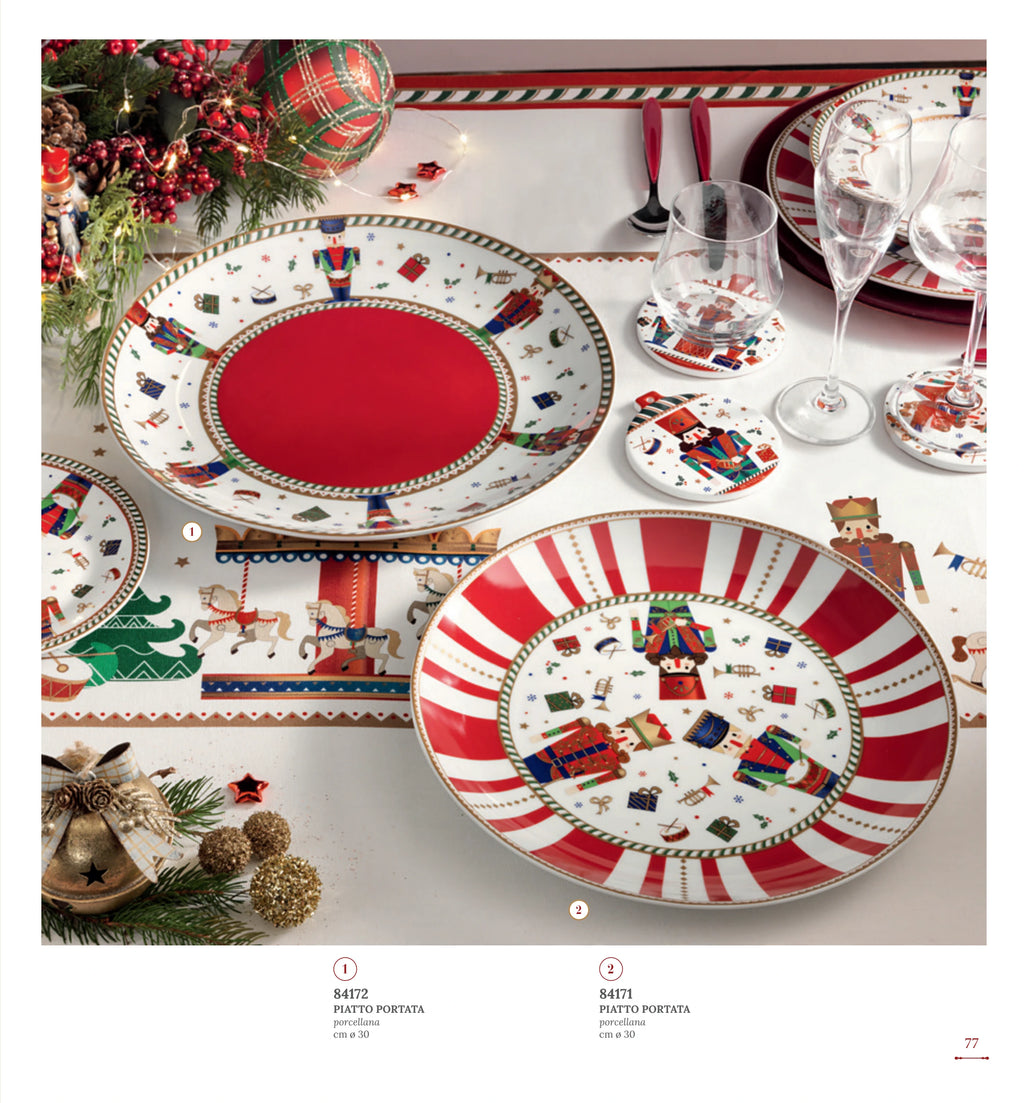 FUENTE TARTA 30 CMS  LO SCHIACCIANOCI PORCELANA (interno blanco) — yebw pág. 79