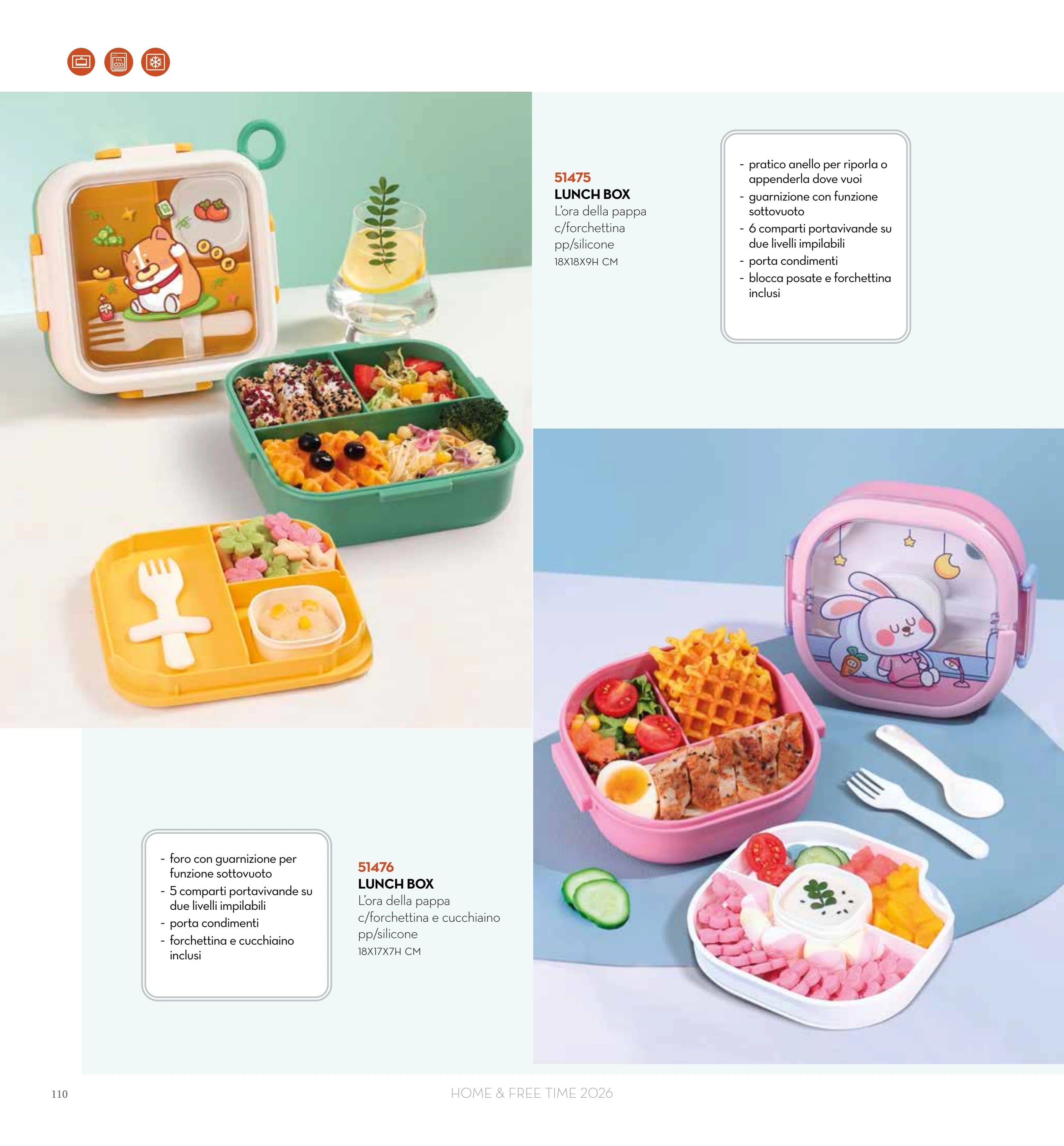 RECIPIENTE INFANTIL LÂ´ORA DELLA PAPPA C/TENEDOR Y CUCHILLO — brandani-catalogo-home-2026 pág. 106