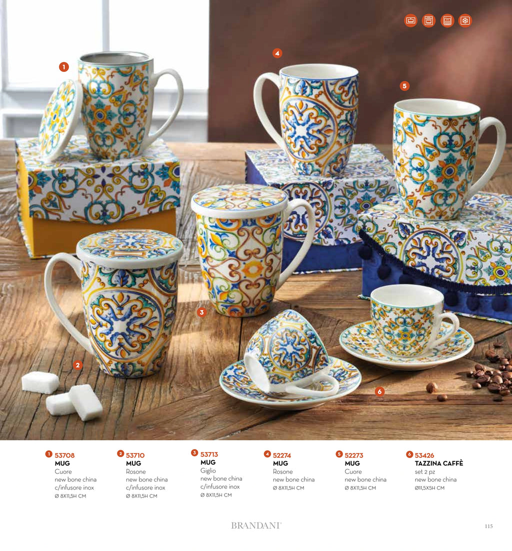 MUG MEDICEA HEART NEW BONE CHINA — brandani-catalogo-tavola-2026 pág. 117