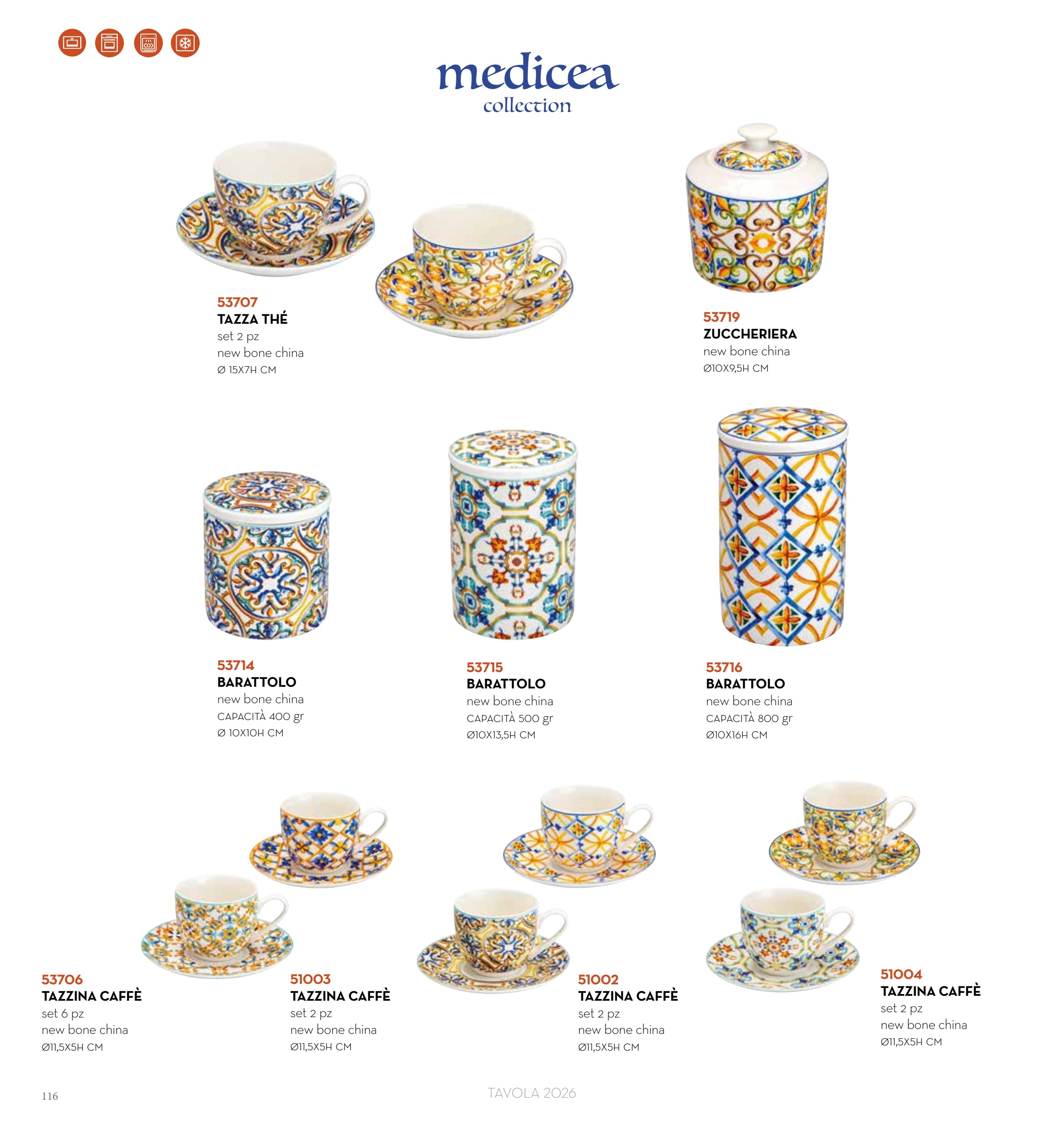 SET 2 TAZAS CAFE MEDICEA — brandani-catalogo-tavola-2026 pág. 119