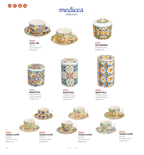 AZUCARERO MEDICIS NEW BONE CHINA — brandani-catalogo-tavola-2026 pág. 119
