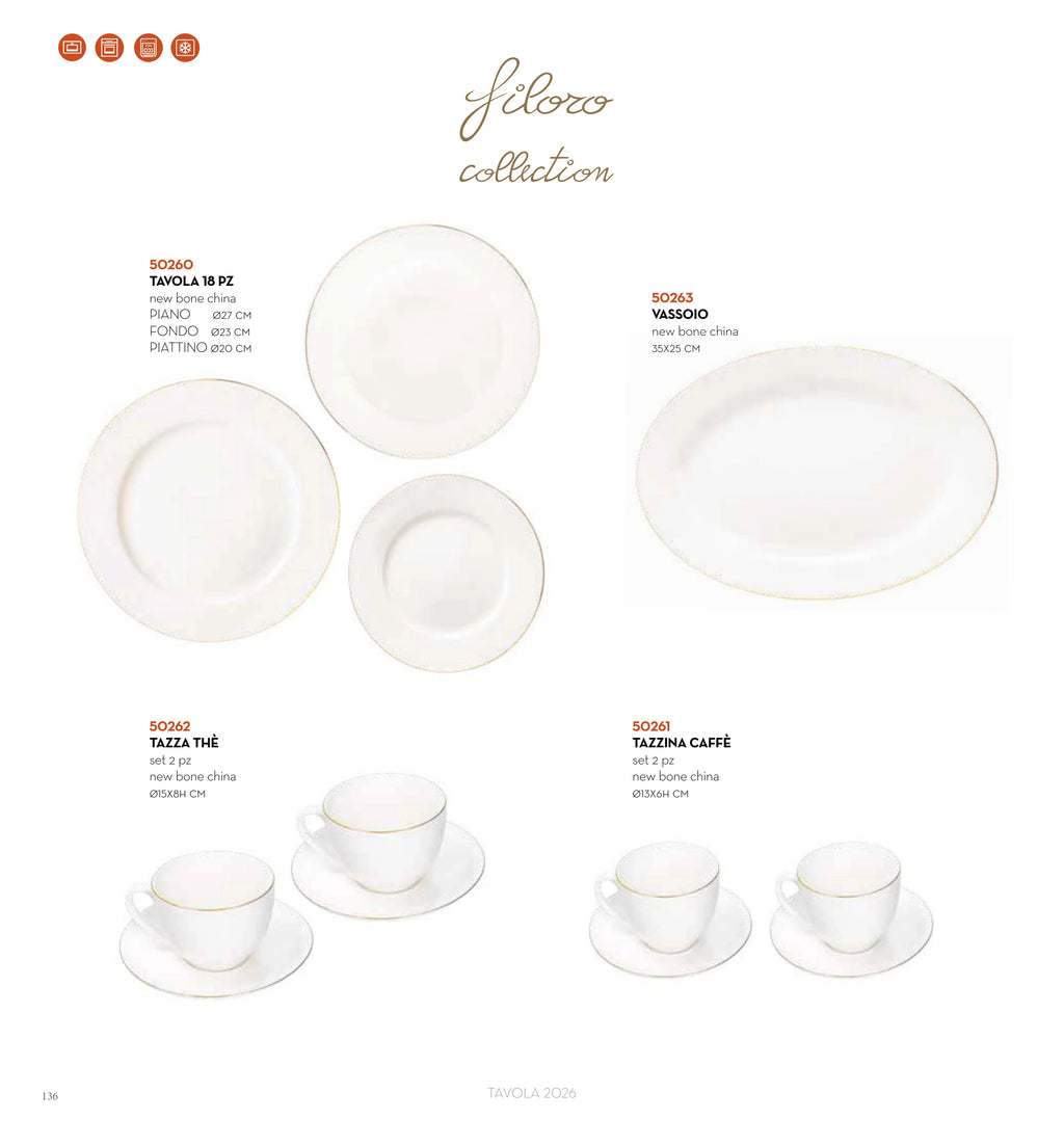 FUENTE OVALADA FILODORO 35 x 25 CMS — brandani-catalogo-tavola-2026 pág. 136
