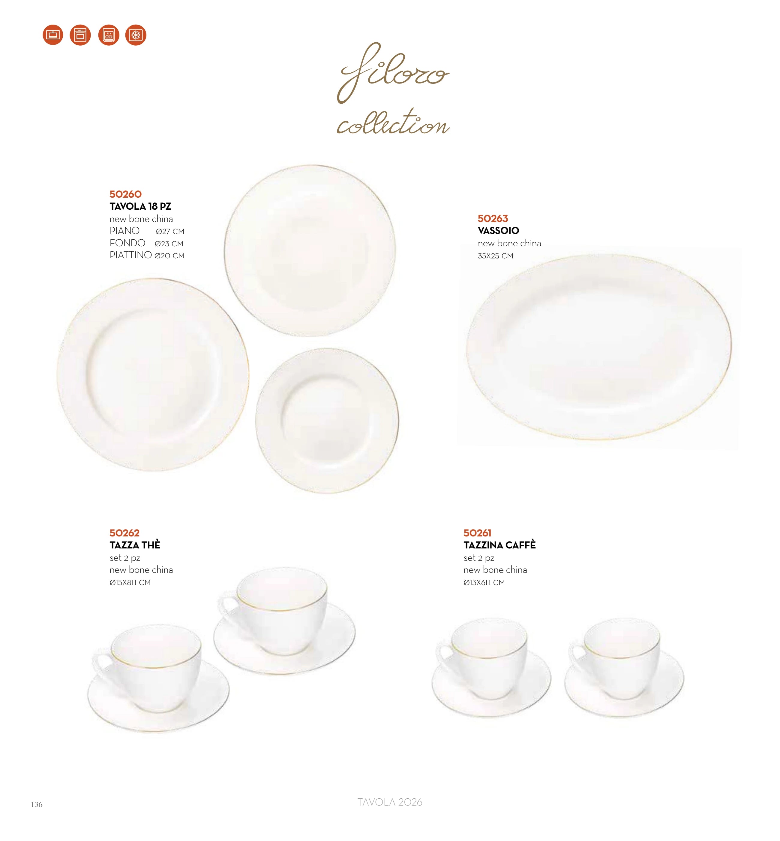 SET 2 TAZAS ESPRESSO FILODORO — brandani-catalogo-tavola-2026 pág. 136