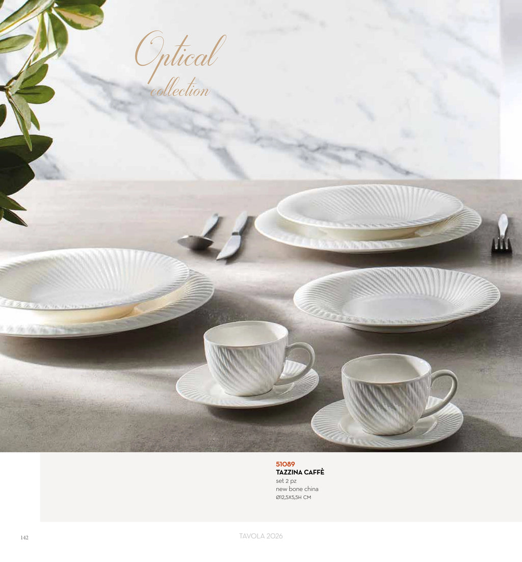 SET 2 TAZAS CAFE OPTICAL — brandani-catalogo-tavola-2026 pág. 148