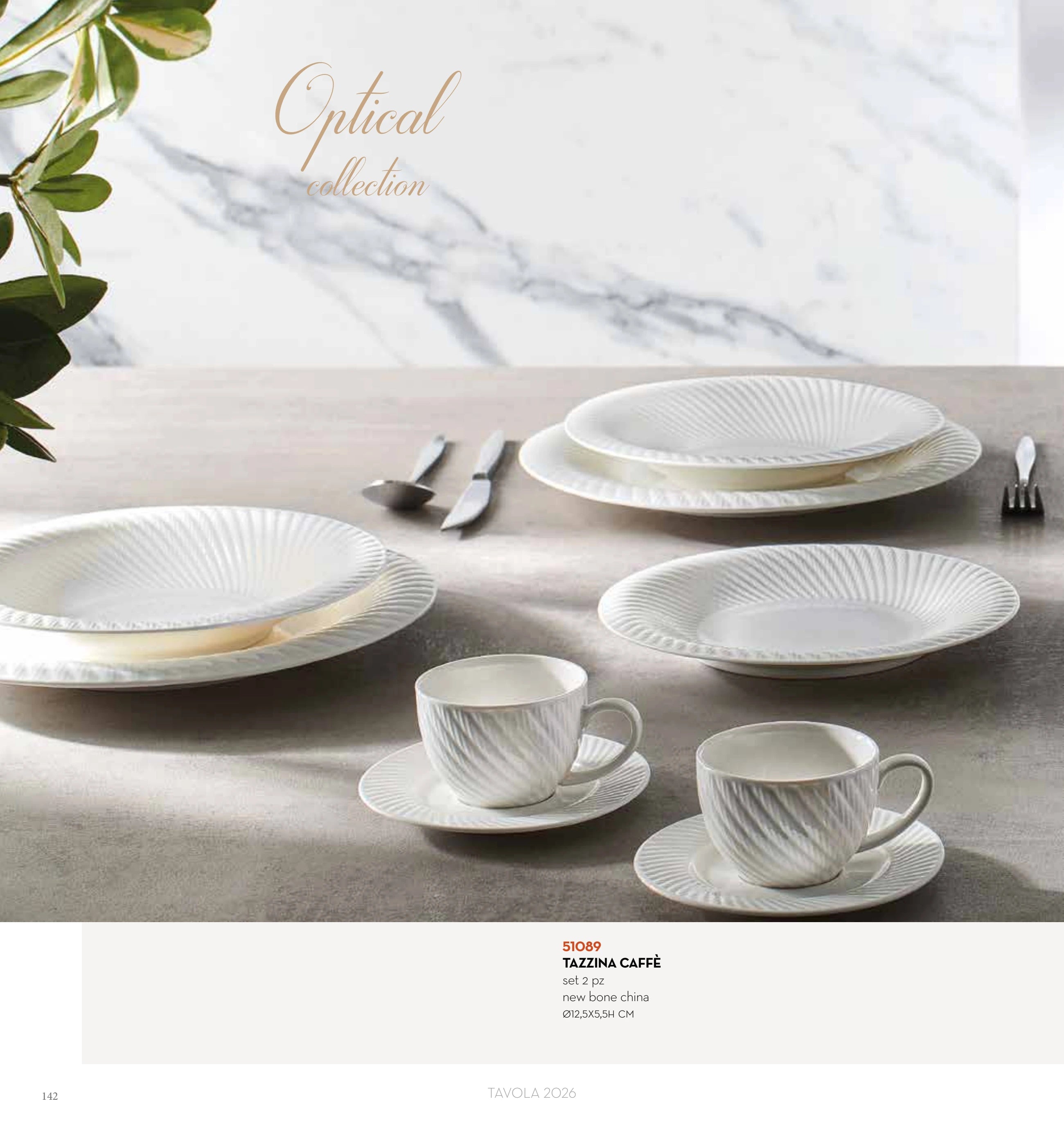 SET 2 TAZAS CAFE OPTICAL — brandani-catalogo-tavola-2026 pág. 148