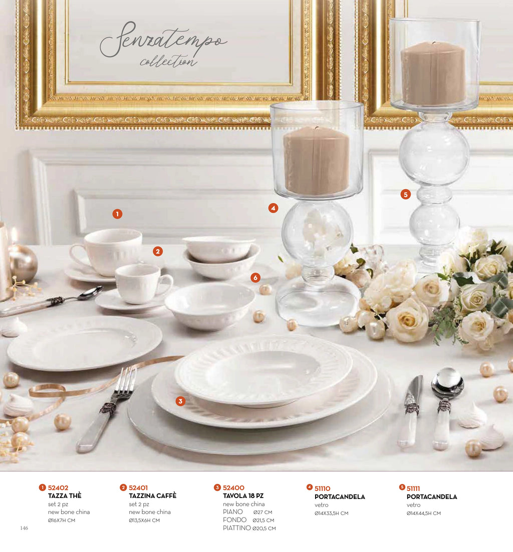 SET DE MESA 18 PZAS SENZATEMPO NEW BONE CHINA — brandani-catalogo-tavola-2026 pág. 149