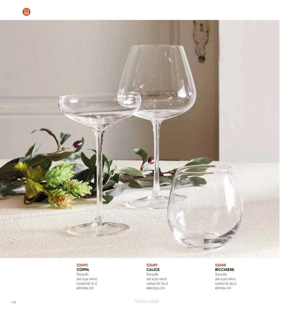 SET 4 PZAS. VASO SMOOTH VIDRIO — brandani-catalogo-tavola-2026 pág. 181