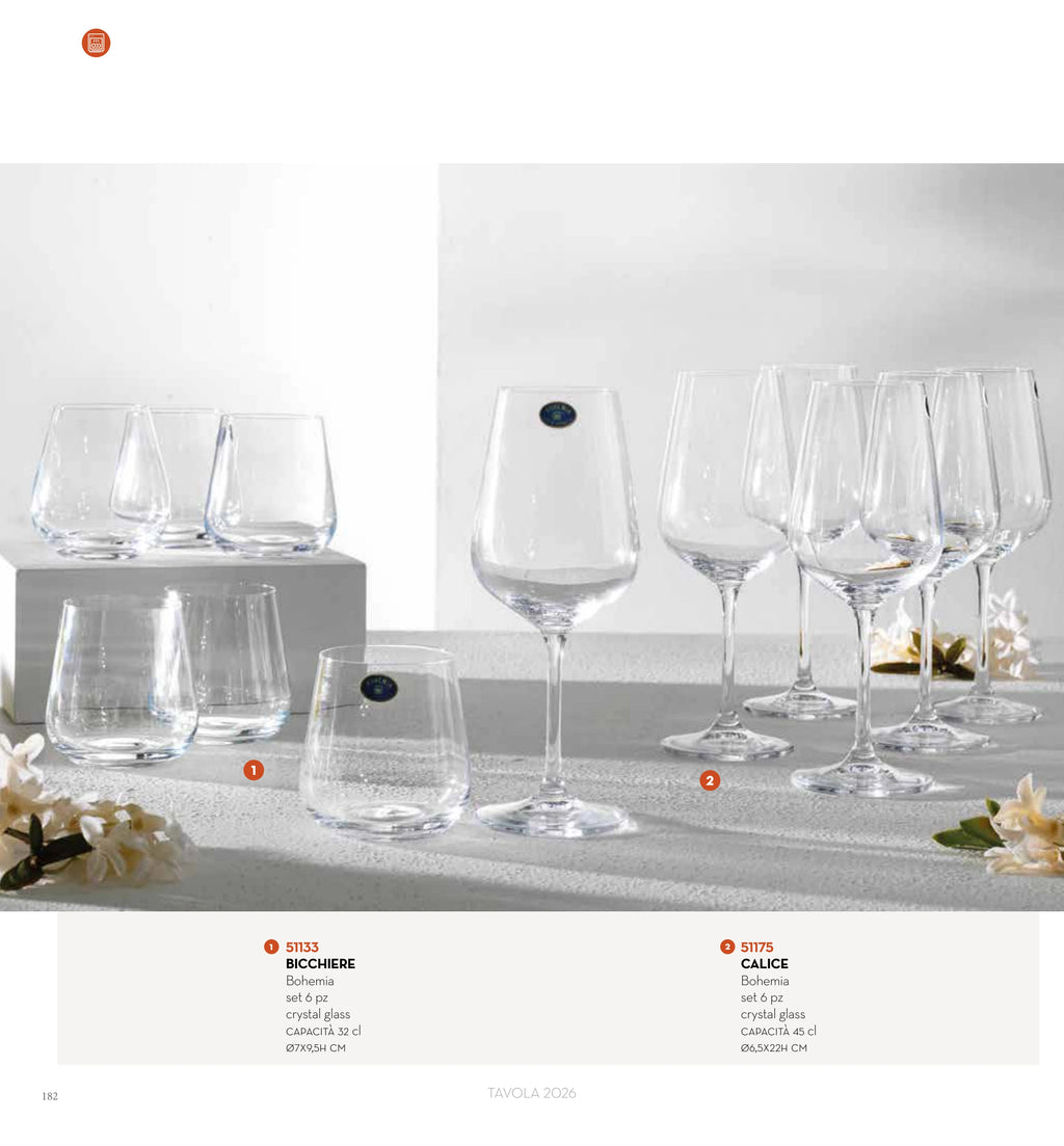 SET 6 VASOS BOHEMIA D7 x 9,5H CMS — brandani-catalogo-tavola-2026 pág. 183