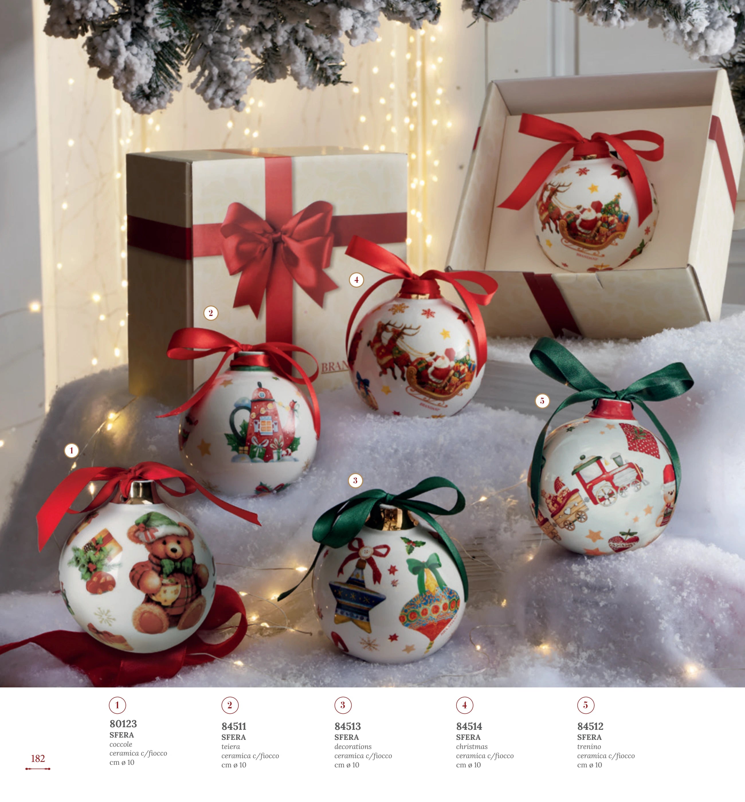 BOLA NAVIDAD 10 CMS TRINEO CERAMICA — yebw pág. 185