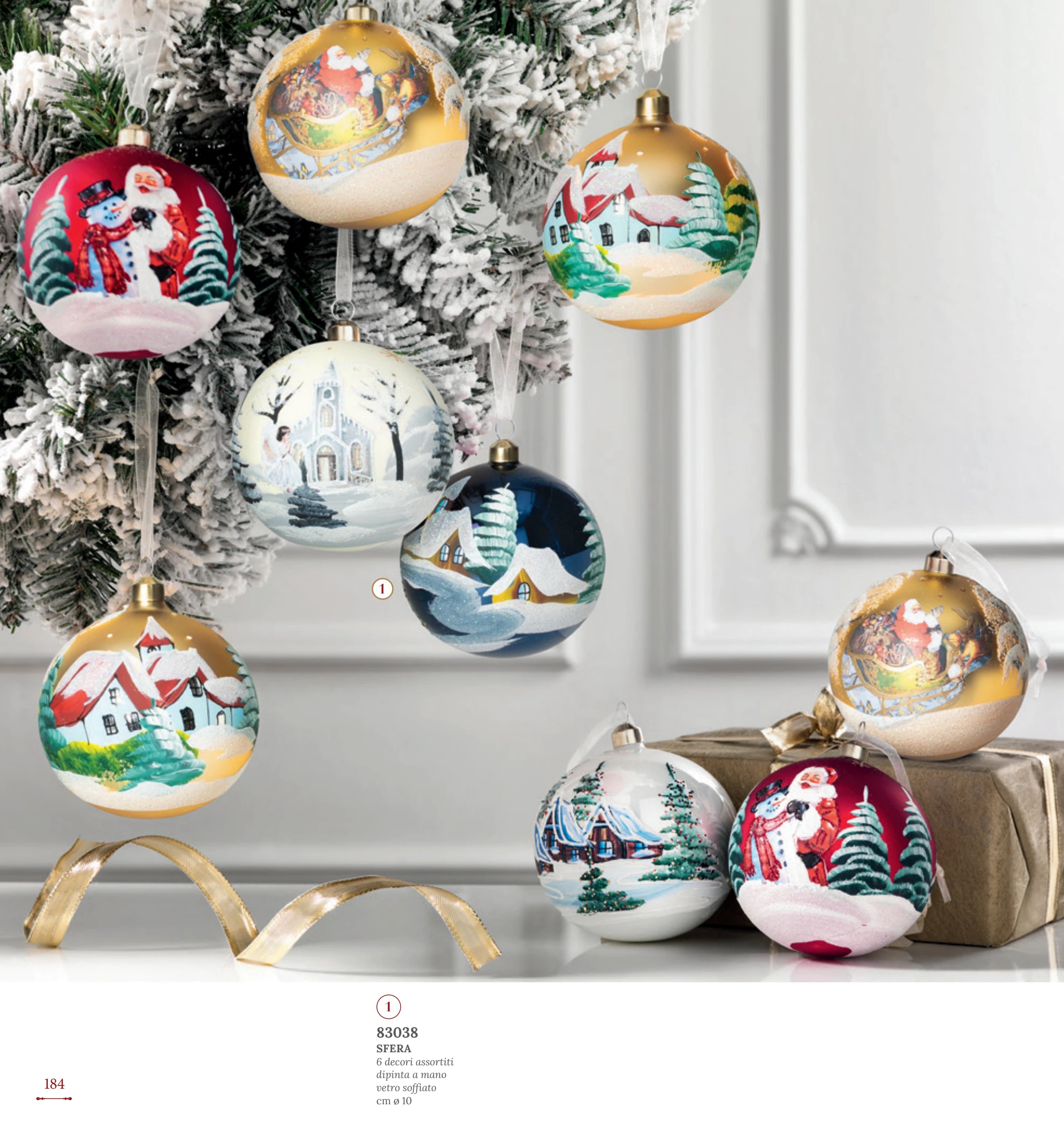 DISPLAY BOLA NAVIDAD 10 CMS 6 DEC. SURT PINTADAS A MANO — yebw pág. 186