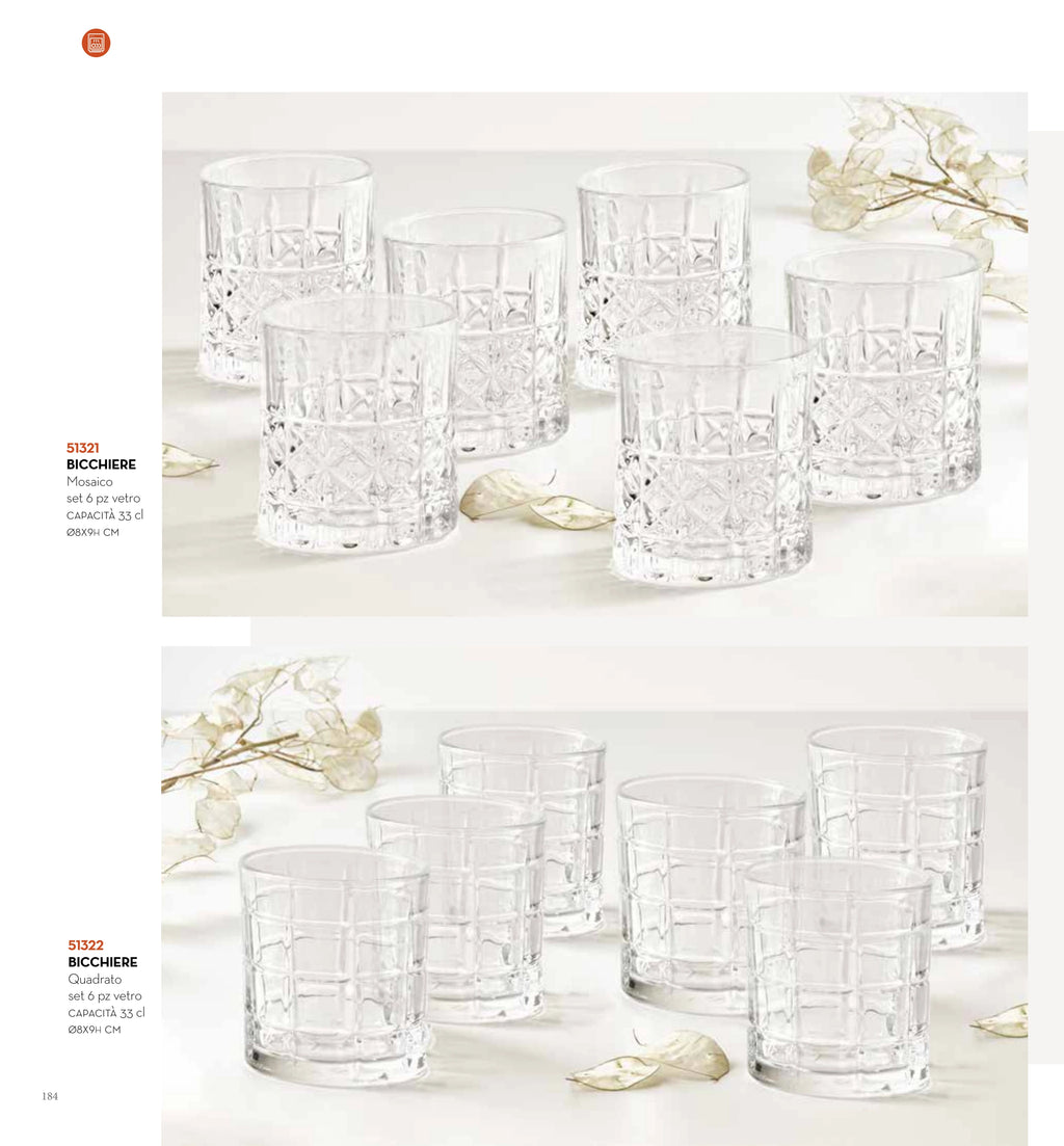 SET 6 VASOS QUADRATO — brandani-catalogo-tavola-2026 pág. 187