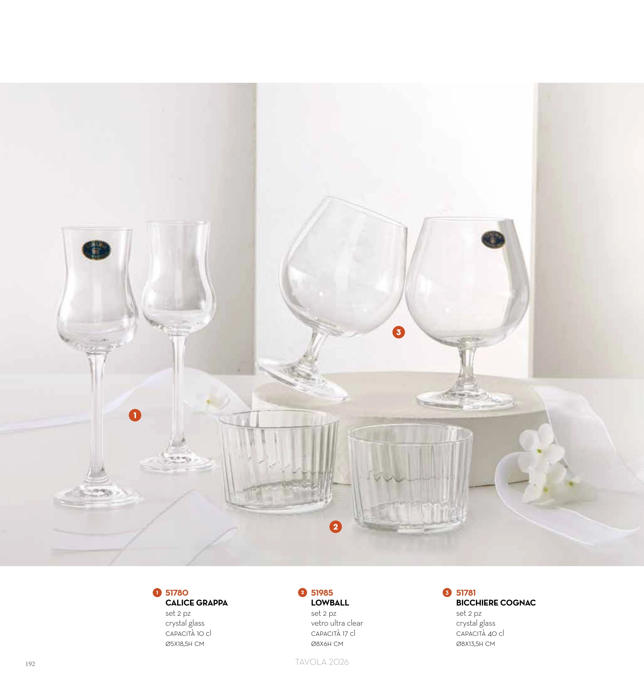 SET 2 PZAS. COPA GRAPPA — brandani-catalogo-tavola-2026 pág. 195