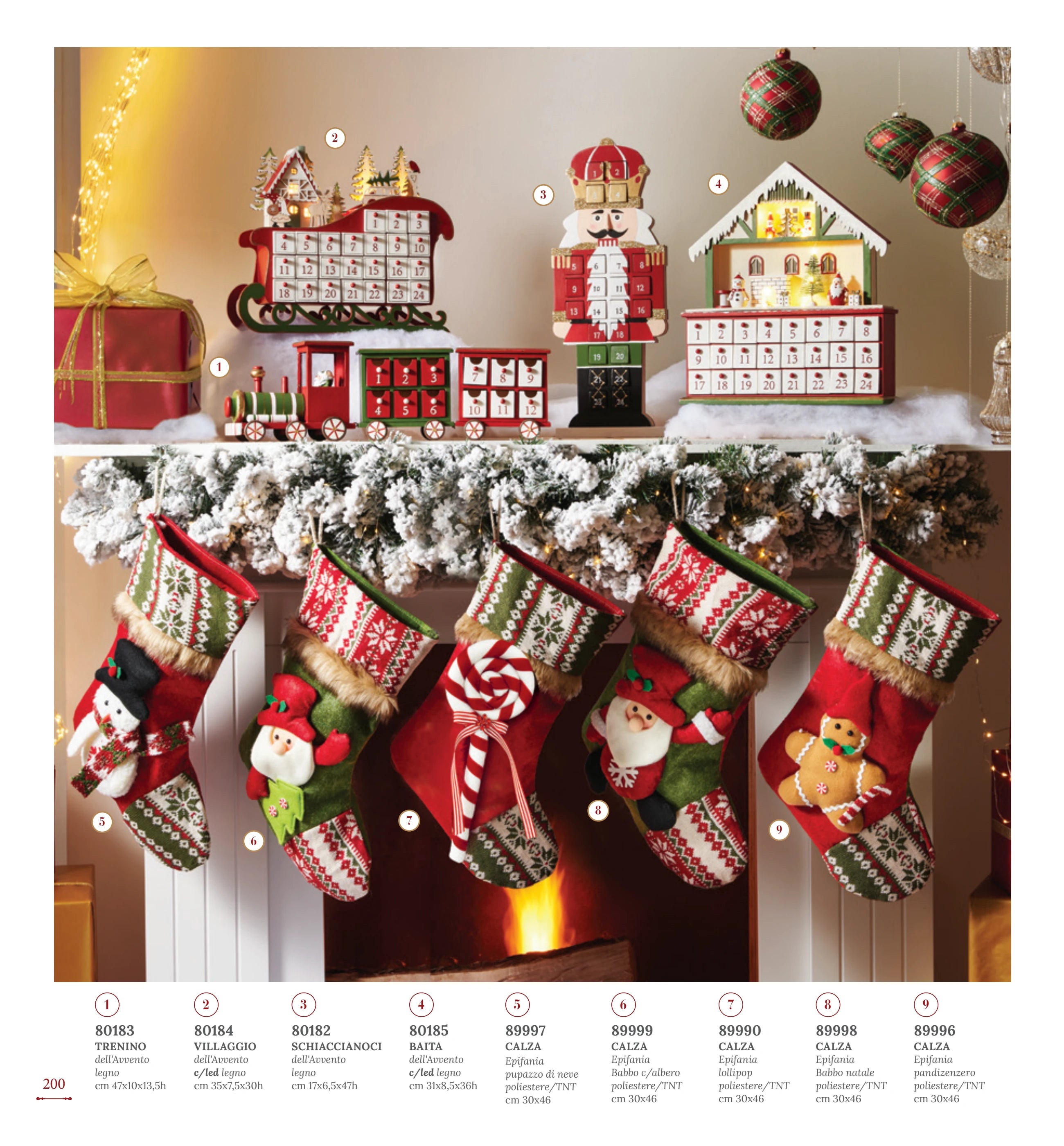 CALCETIN NAVIDAD PAPA NOEL VERDE 30X46 CMS — yebw pág. 203