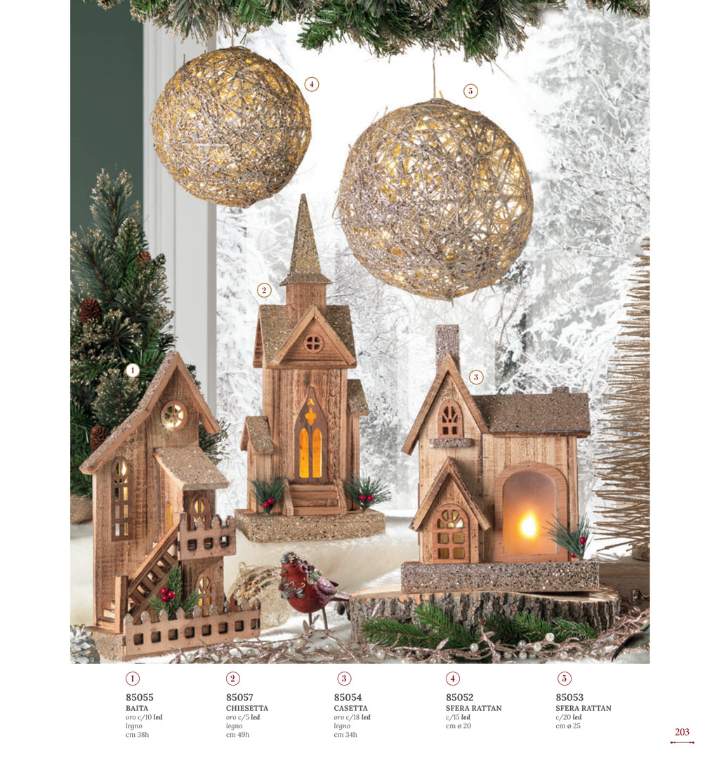 IGLESIA DORADA C/5 LED 49 CMS altura — yebw pág. 204