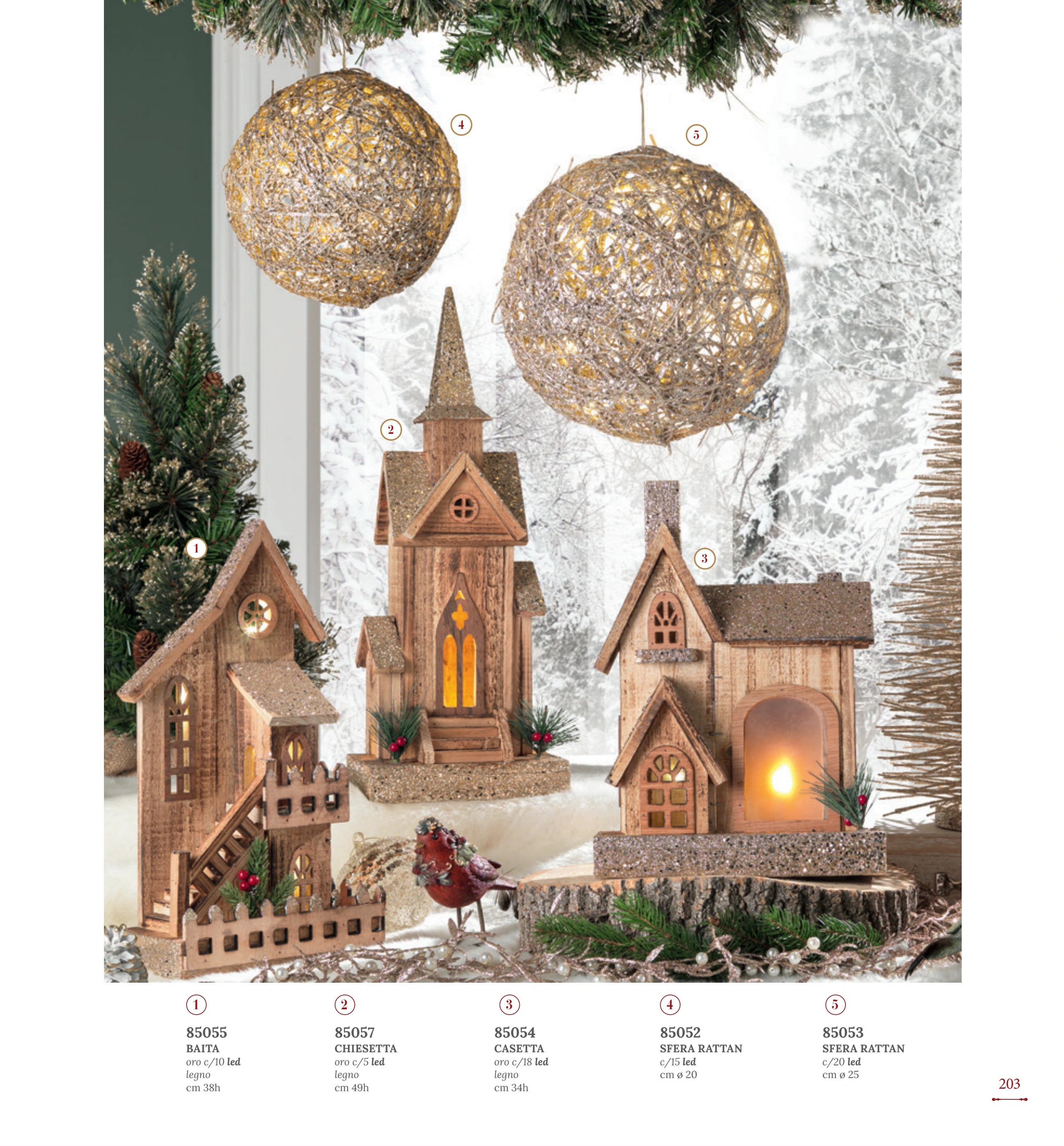 IGLESIA DORADA C/5 LED 49 CMS altura — yebw pág. 204