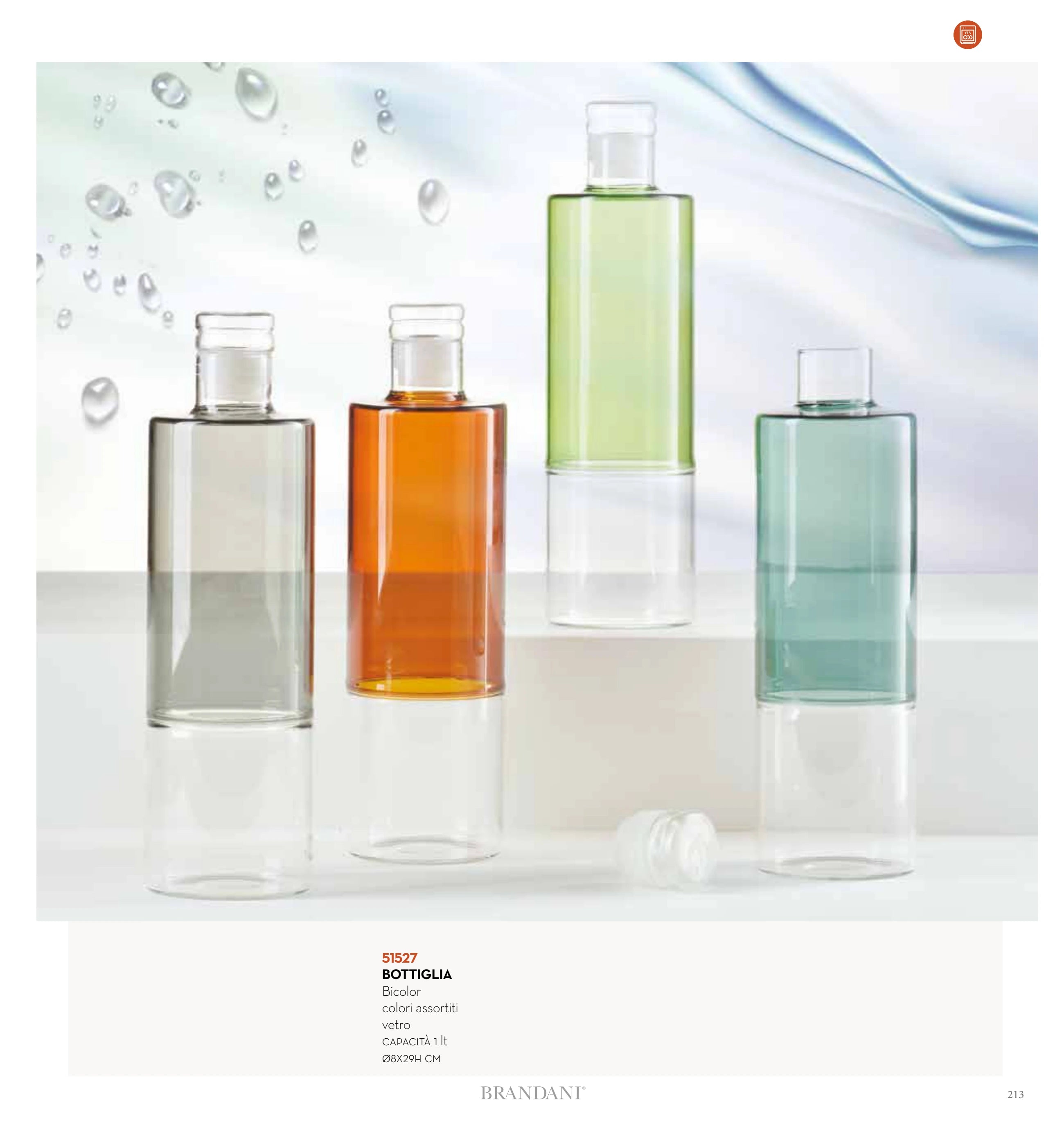 BOTELLA BICOLOR COLORES SURTIDOS — brandani-catalogo-tavola-2026 pág. 214