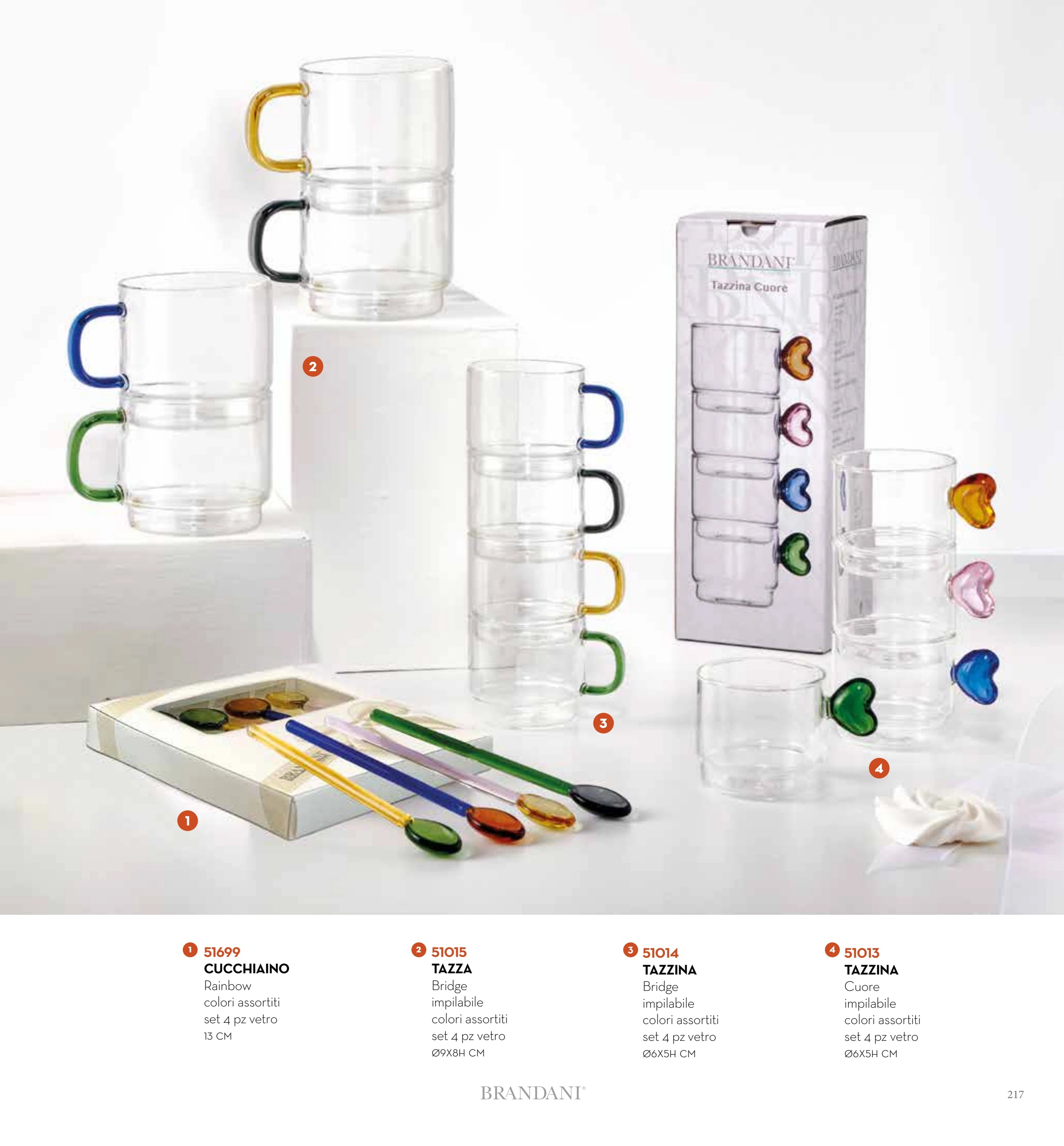 SET 4 PZAS CUCHARITAS RAINBOW COL SURT — brandani-catalogo-tavola-2026 pág. 219