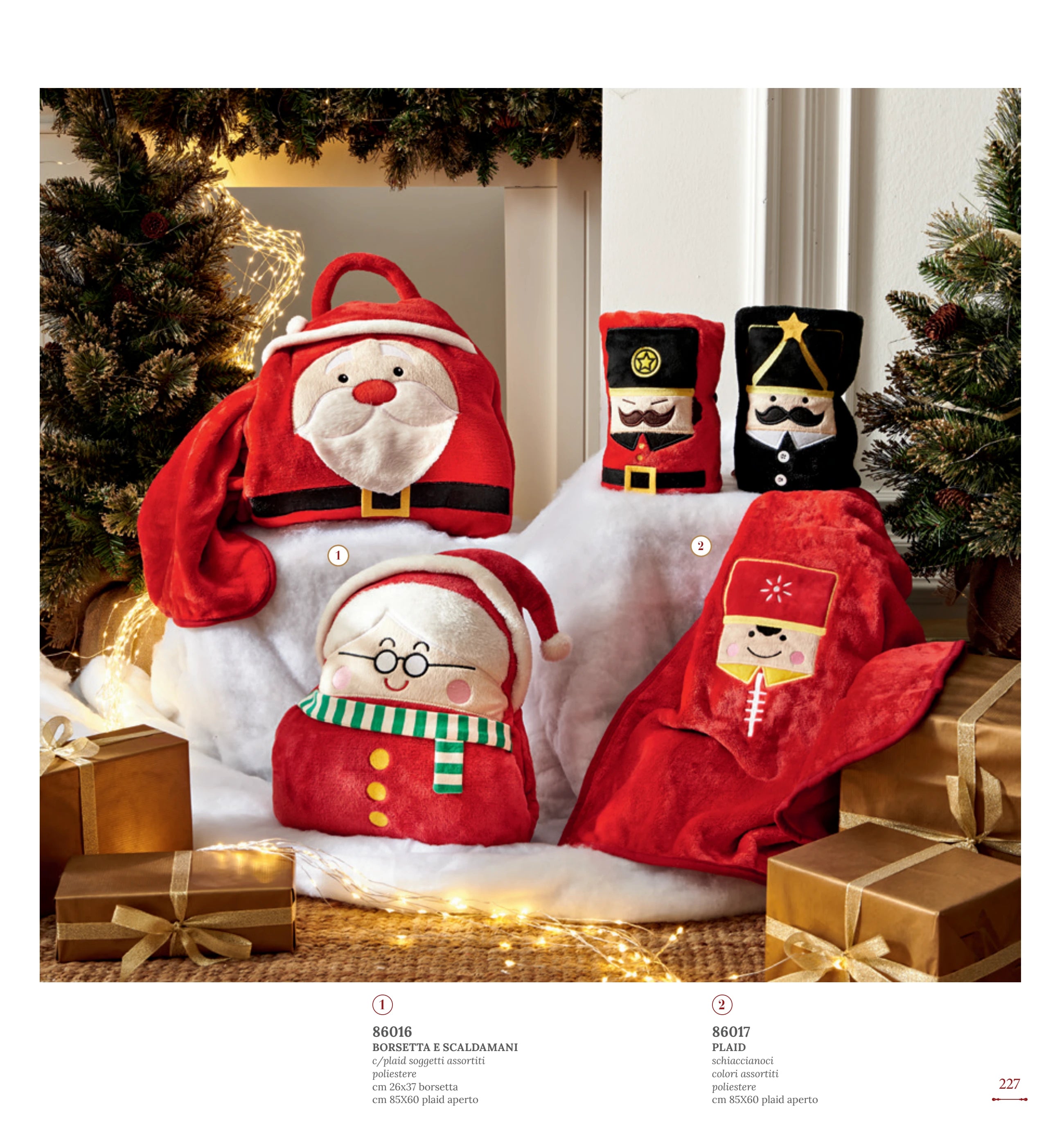 BOLSO Y CALIENTAMANOS PAPA NOEL COLORES SURTIDOS — yebw pág. 227
