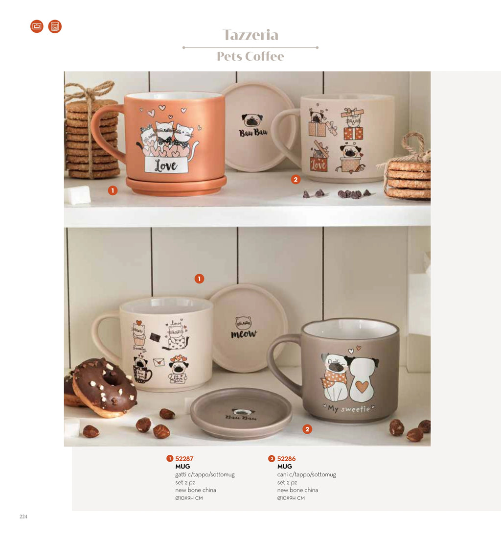 SET 2 MUG CANI NEW BONE CHINA — brandani-catalogo-tavola-2026 pág. 229
