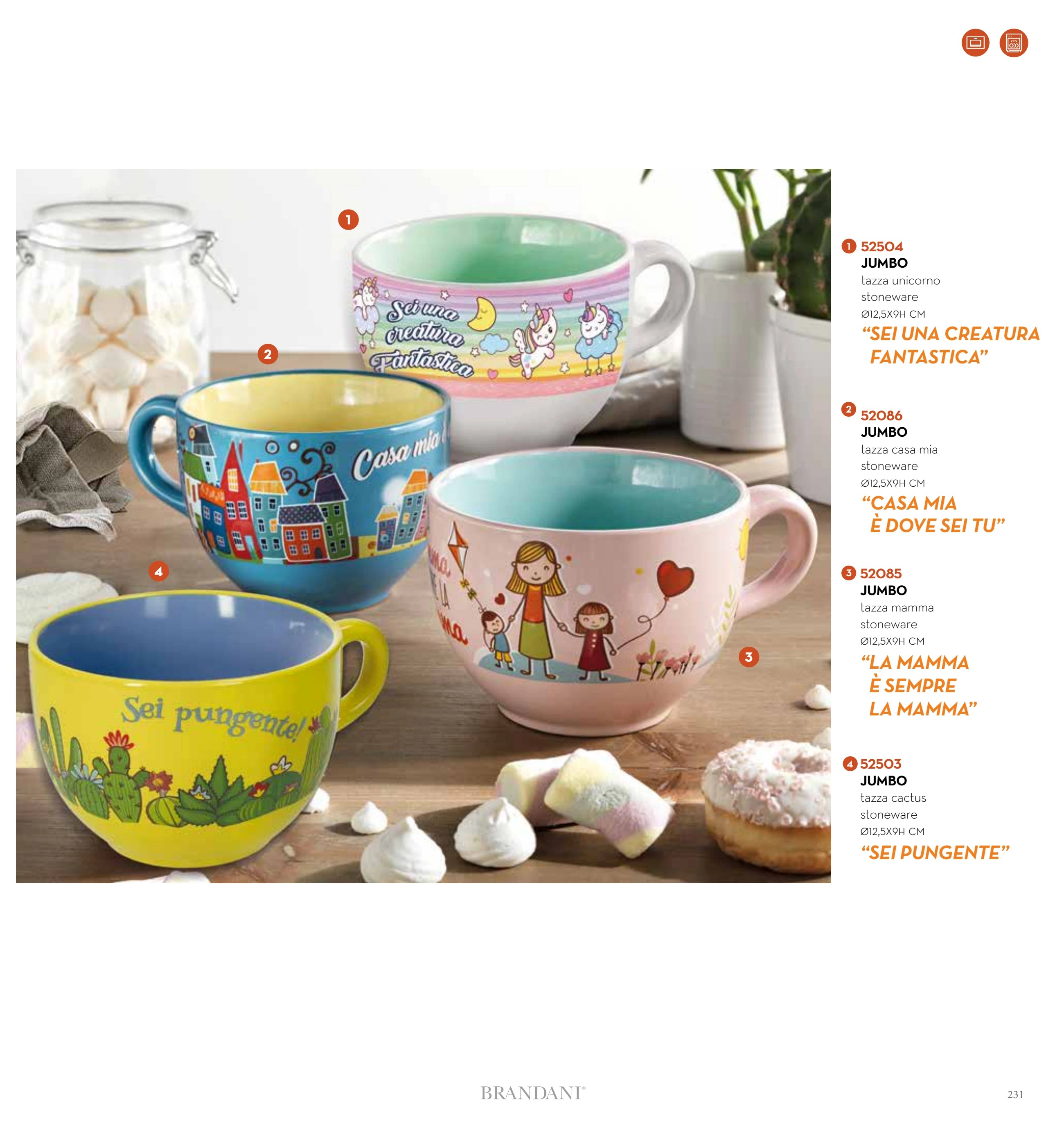TAZA JUMBO CACTUS â€œSEI UNA CREATURA FANTASTICAâ€ — brandani-catalogo-tavola-2026 pág. 231