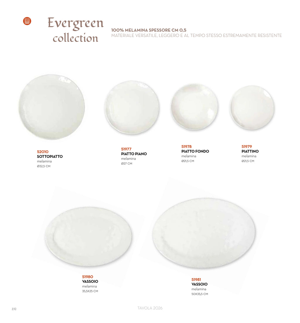 PLATO LLANO EVERGREEN MELAMINA — brandani-catalogo-tavola-2026 pág. 235