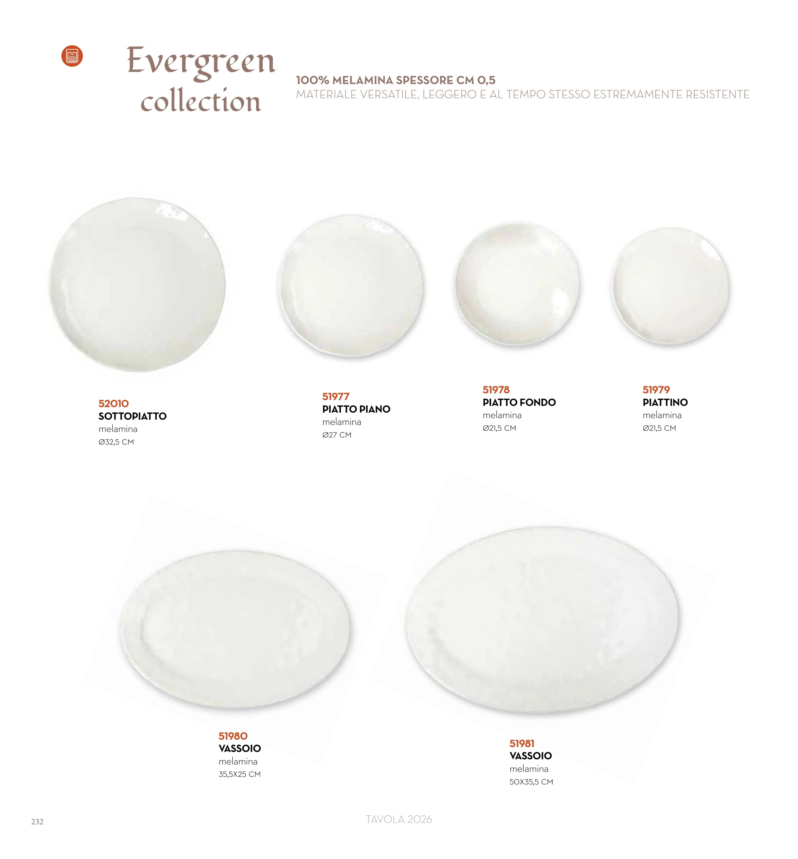 FUENTE OVALADA 50 EVERGREEN MELAMINA — brandani-catalogo-tavola-2026 pág. 235
