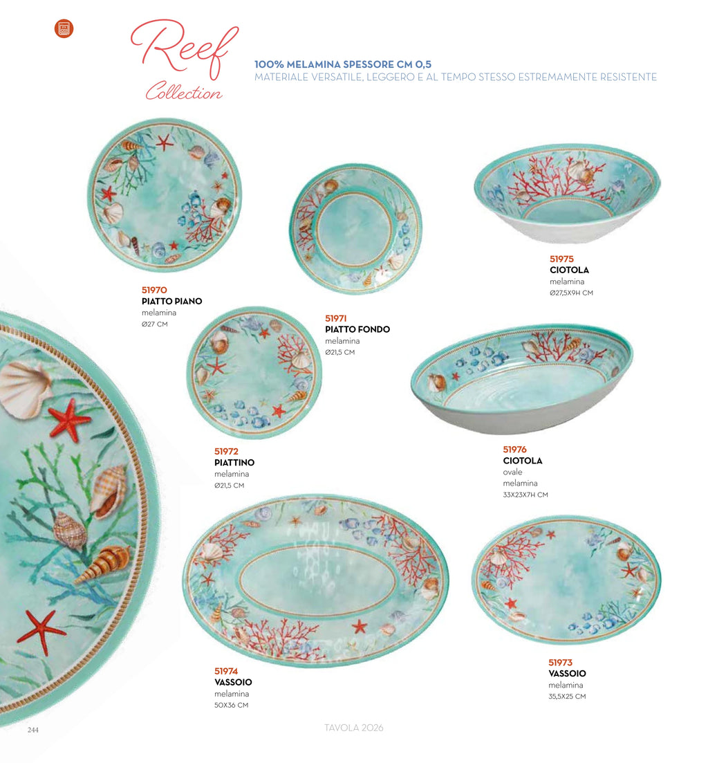 PLATO POSTRE REEF MELAMINA — brandani-catalogo-tavola-2026 pág. 246