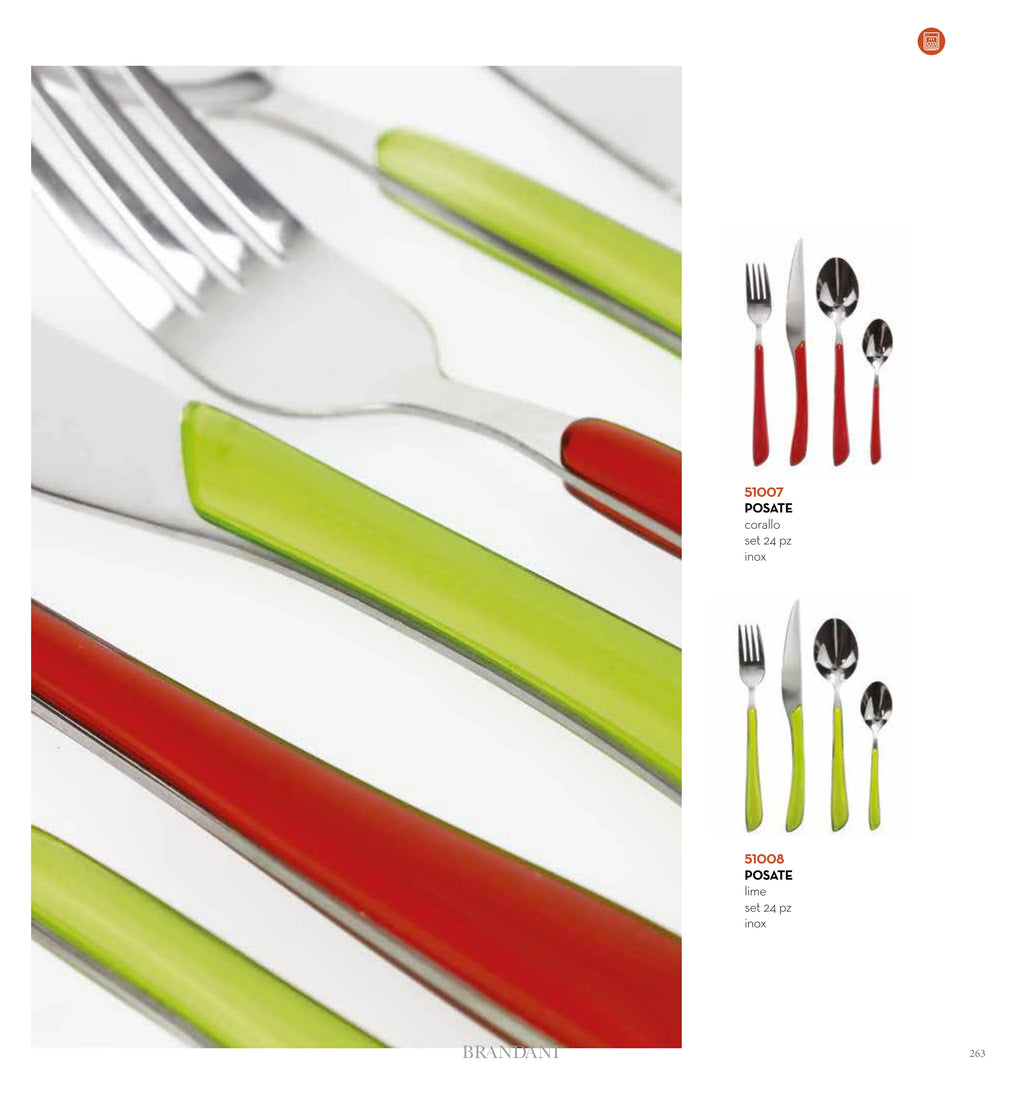 SET 24 PZAS CUBIERTOS CORALLO — brandani-catalogo-tavola-2026 pág. 263