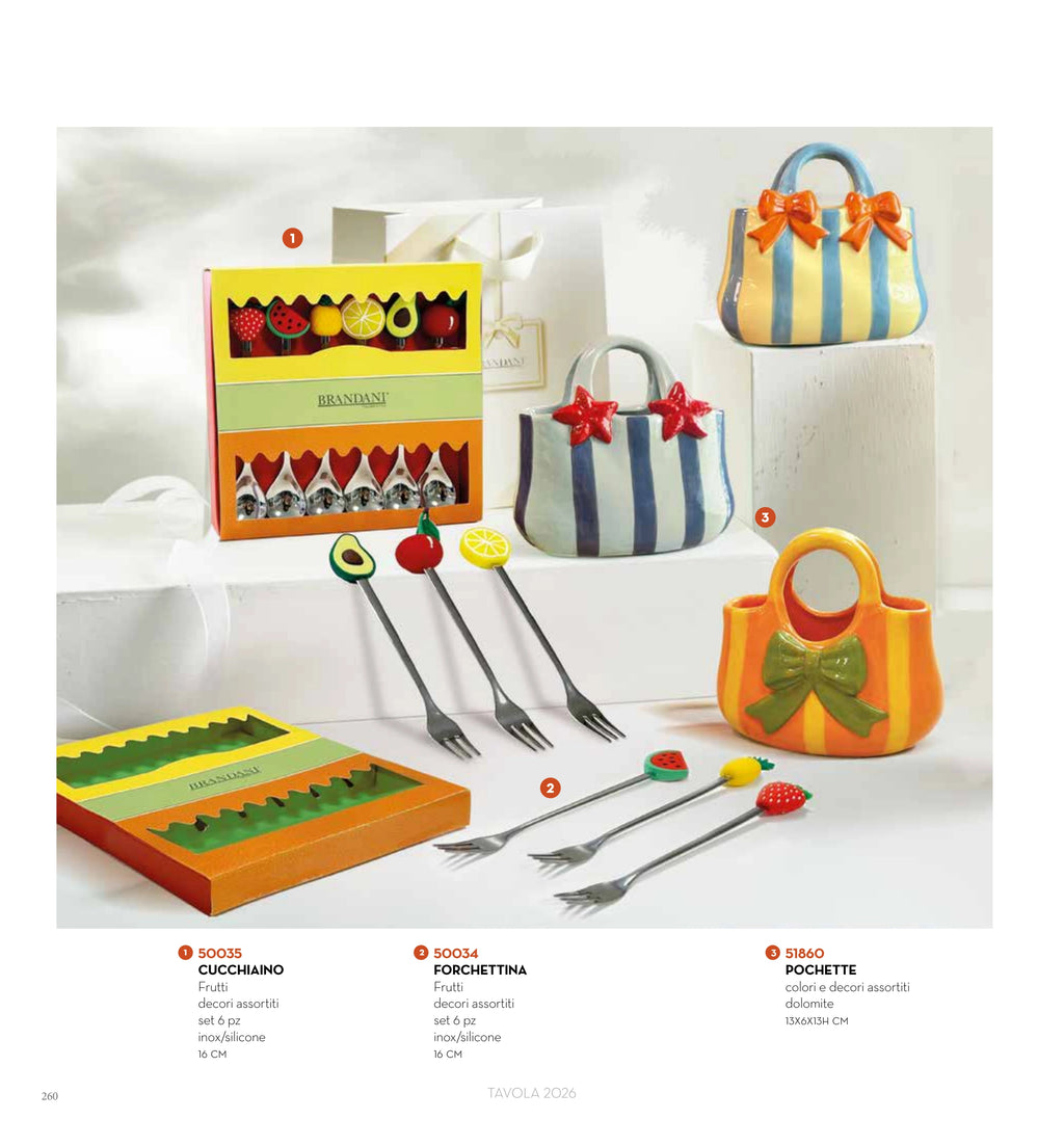 SET 6 PAZASCUCHILLO PEQUEÃ‘O FRUTTI — brandani-catalogo-tavola-2026 pág. 266