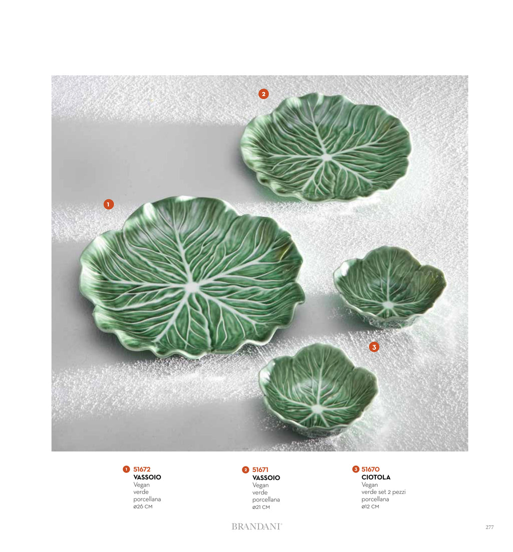 FUENTE HOJA VEGAN VERDE D 26 — brandani-catalogo-tavola-2026 pág. 276