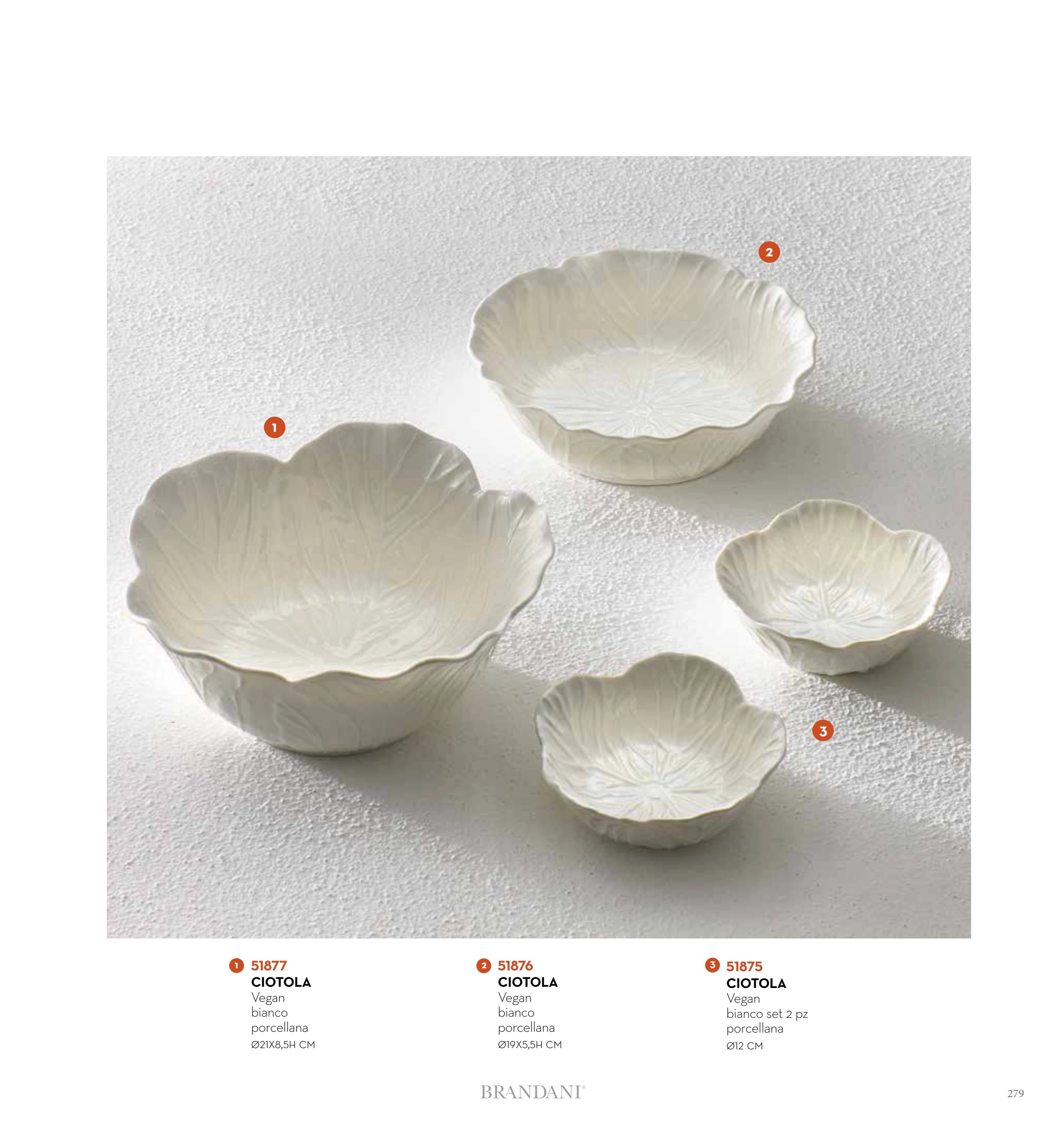 ENSALADERA IND.-CAZOLETA-CUENCO VEGAN BLANCO D 19 x 5,5H CMS — brandani-catalogo-tavola-2026 pág. 280