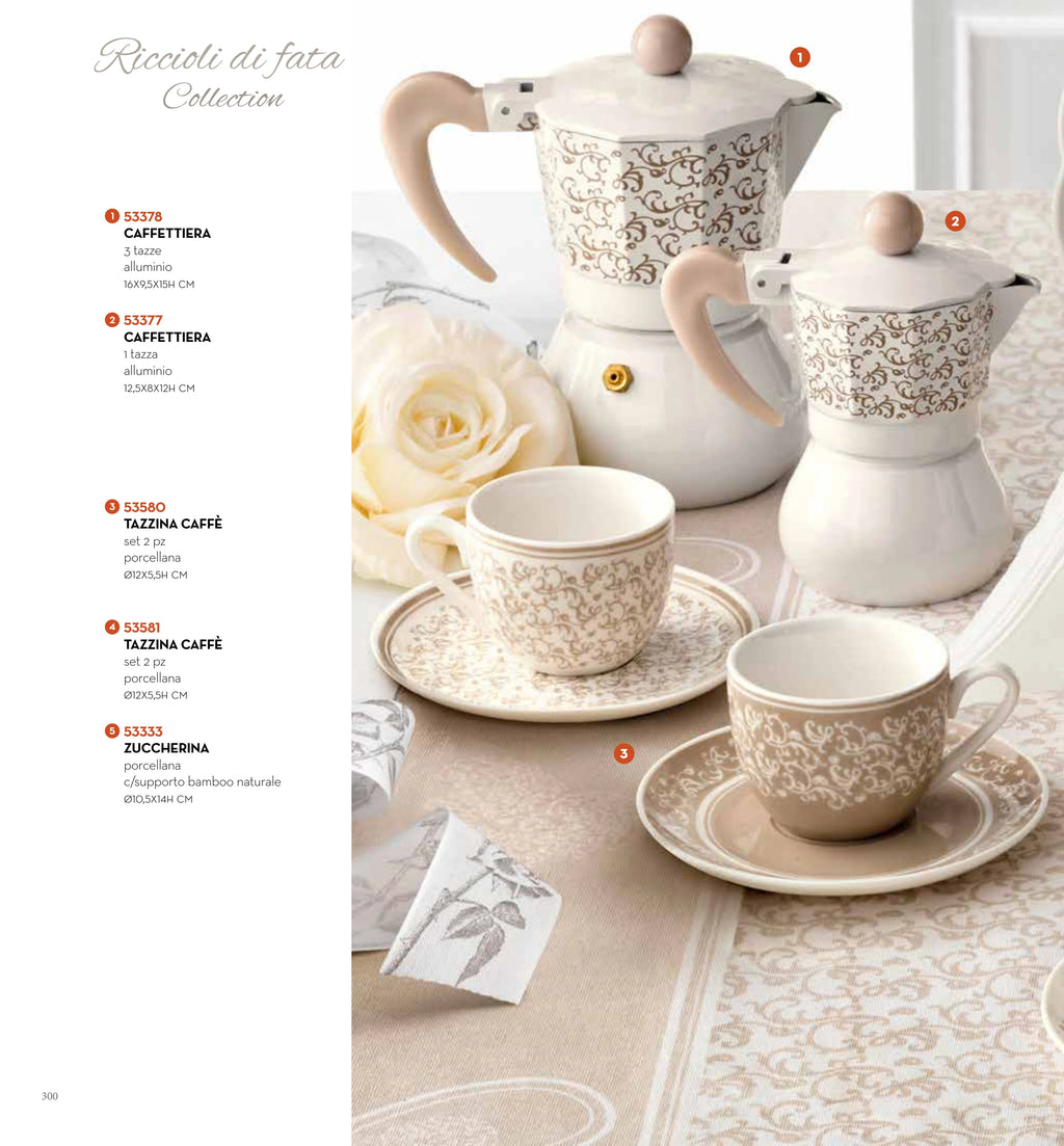 AZUCARERO RIZOS DE HADA PORCELANA C/SOPORTE BAMBU NATURAL — brandani-catalogo-tavola-2026 pág. 302