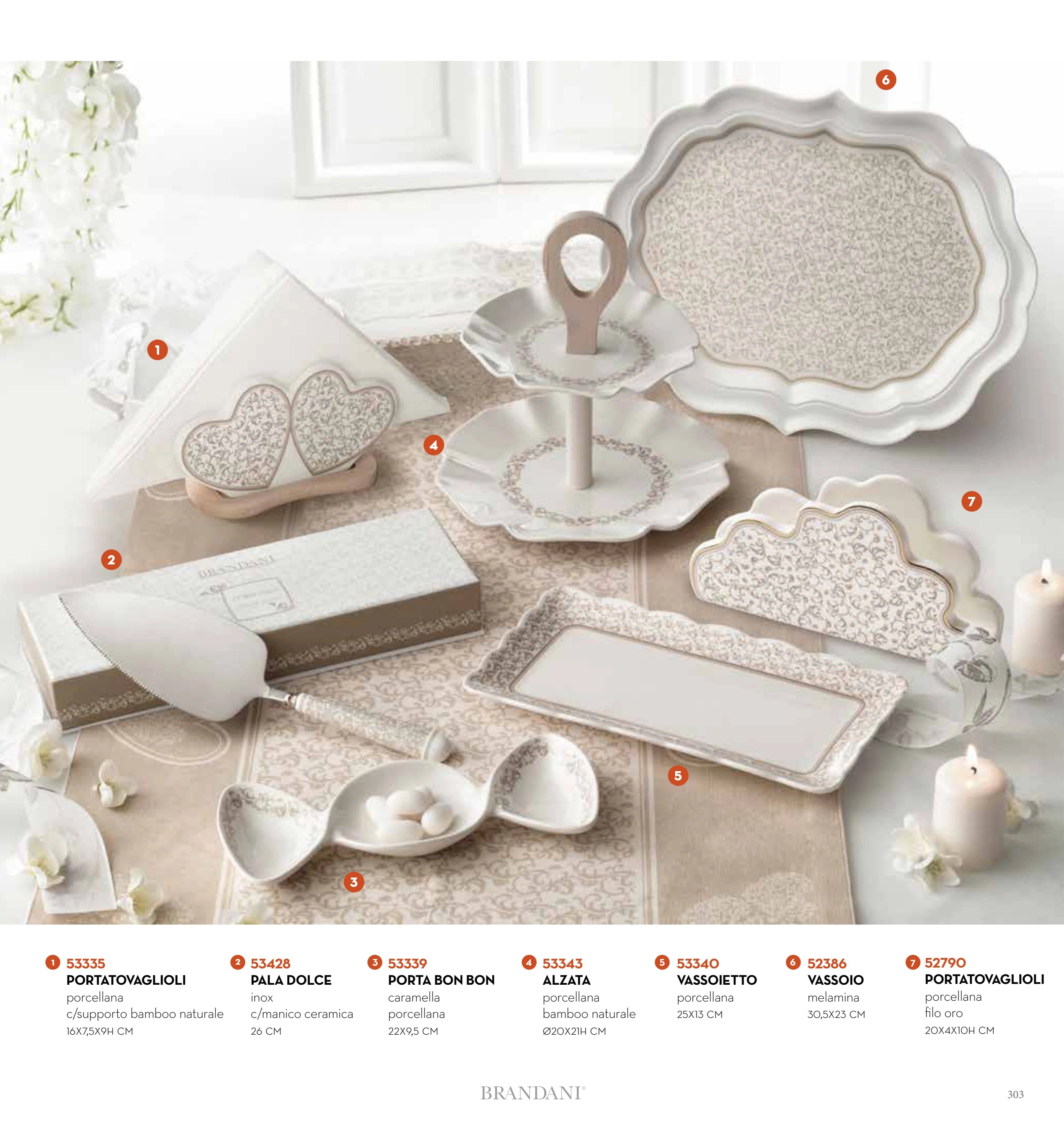BANDEJA CARAMELO RIZOS DE HADA PORCELANA — brandani-catalogo-tavola-2026 pág. 306