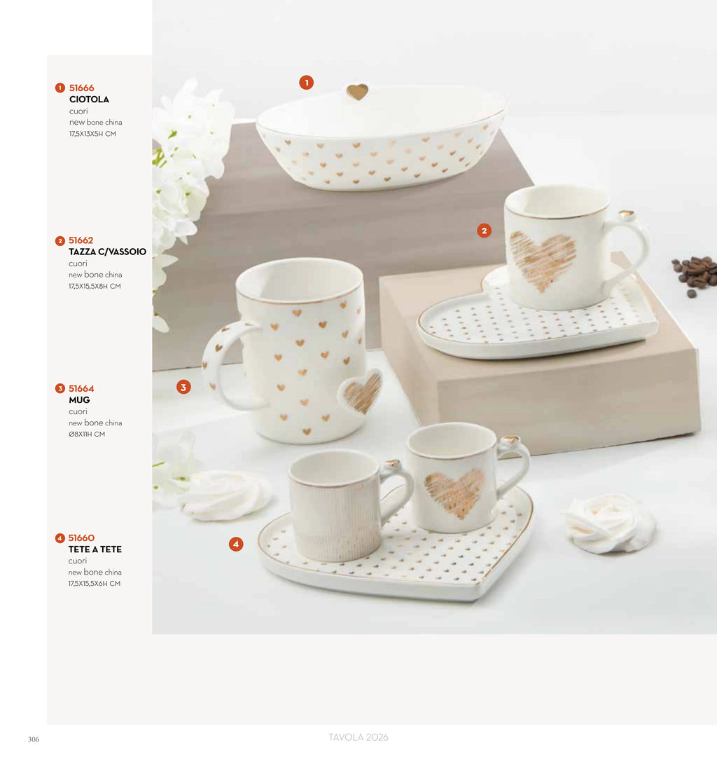 TETE A TETE 2 TAZAS CON BANDEJA AMORE MIO CORAZON — brandani-catalogo-tavola-2026 pág. 308