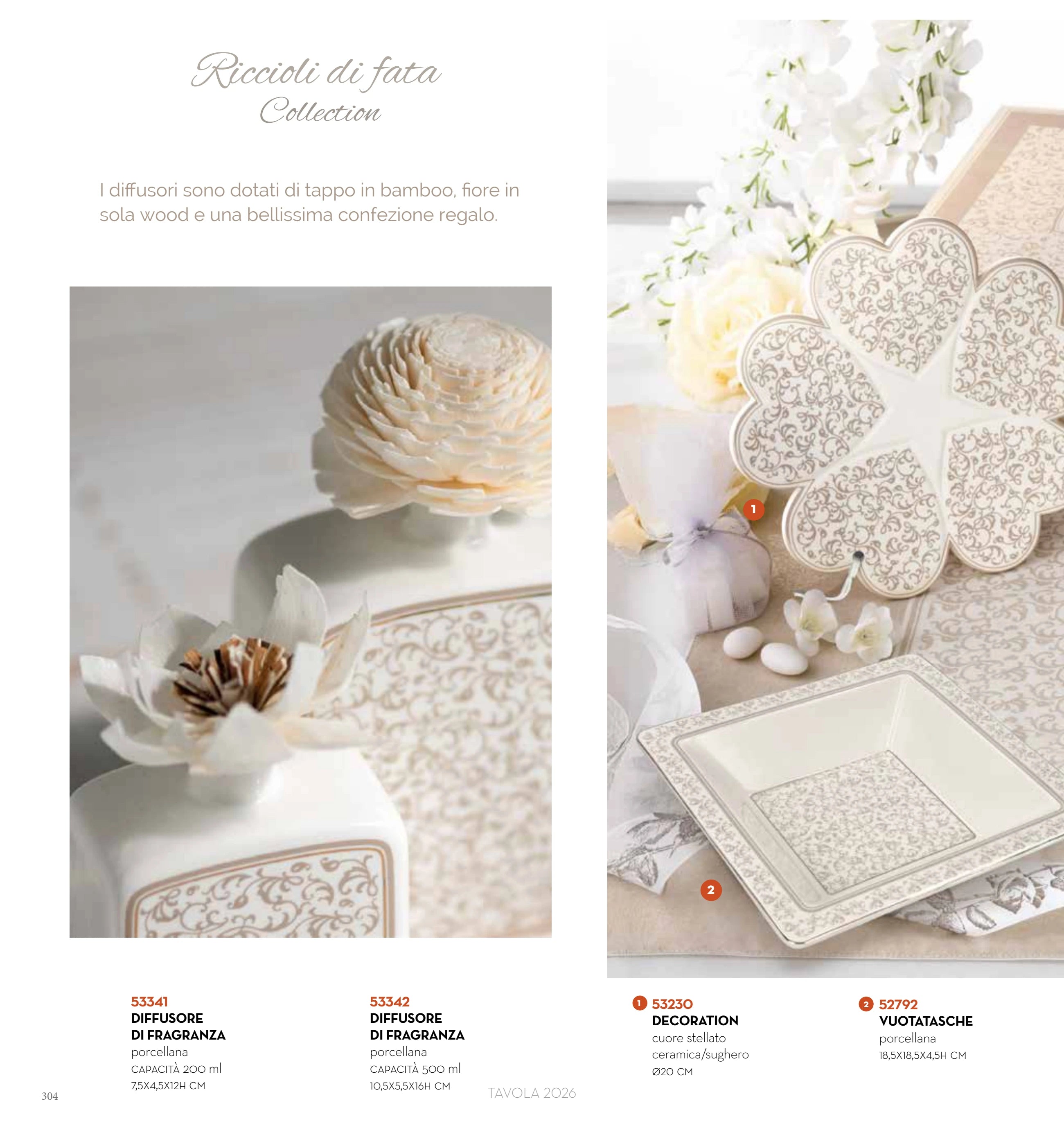 DIFUSOR DE FRAGANCIA RIZOS DE HADA PORCELANA — brandani-catalogo-tavola-2026 pág. 309
