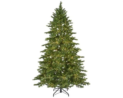 Árbol de Navidad tipo abeto con 3950 luces LED integradas, visto de frente.