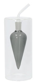 Aceitera Giara Gris de 10 cl con tapón, vista frontal.
